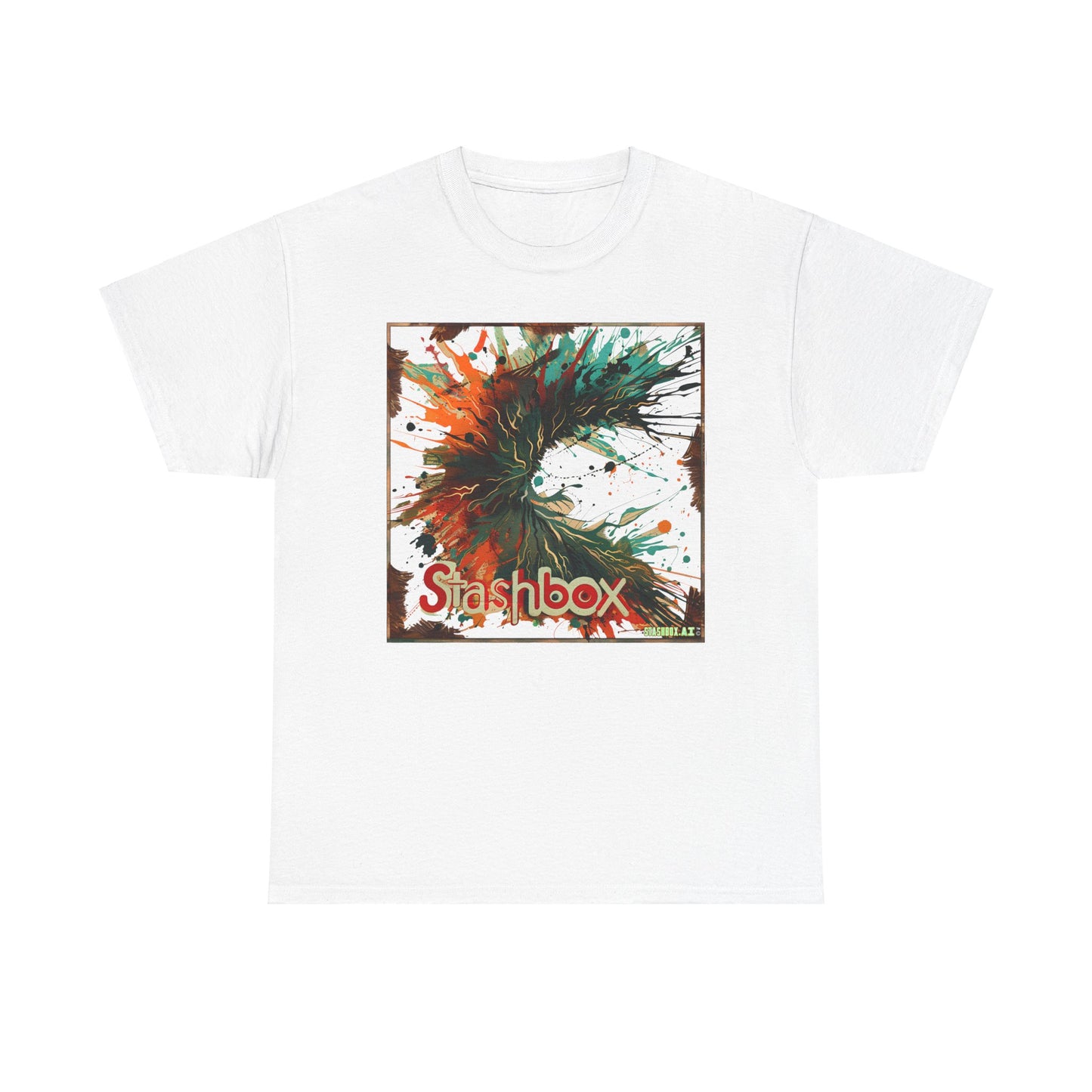 Heavy Cotton Tshirt Psychedelic Stashbox Color Ultra Splatter Art 008