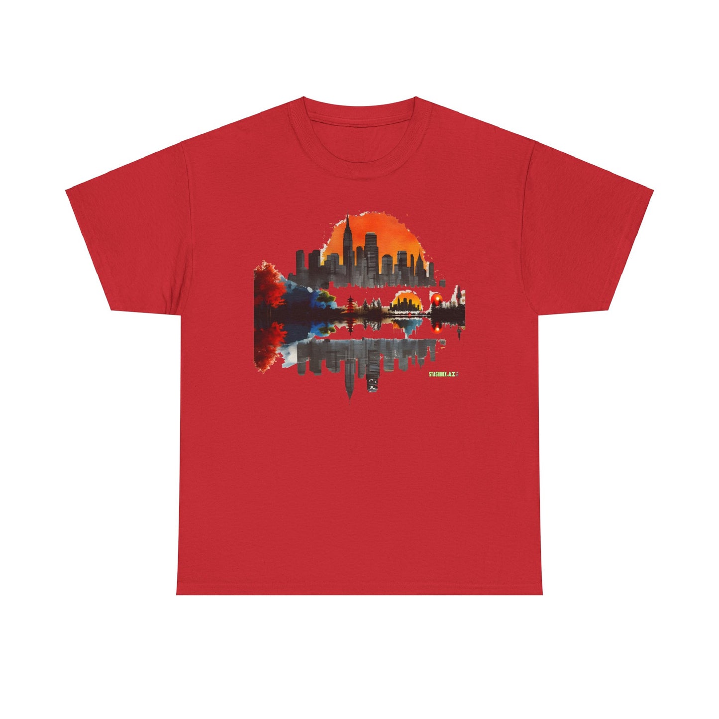 Unisex Heavy Cotton Tee New York Abstract Art 010