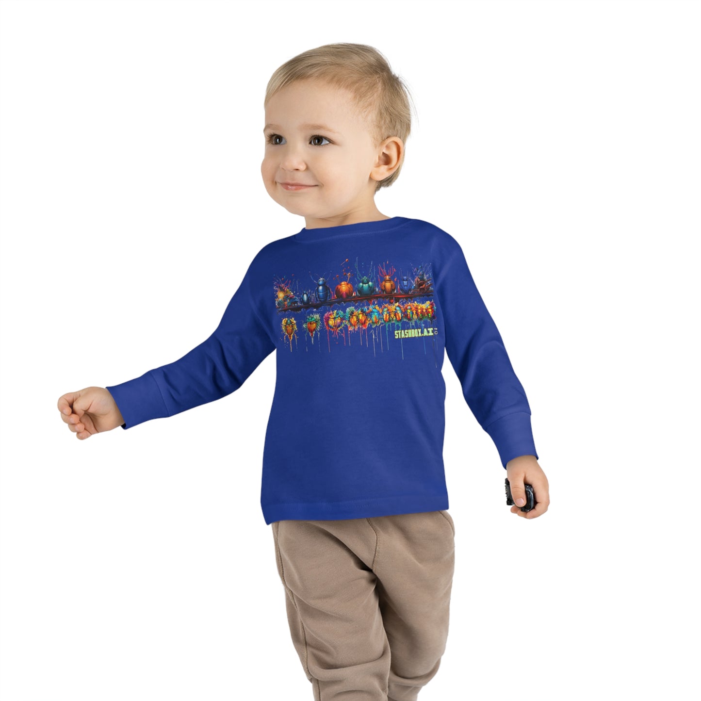 Toddler Long Sleeve Tee Colorful Fun Bugs 001 T-Shirt