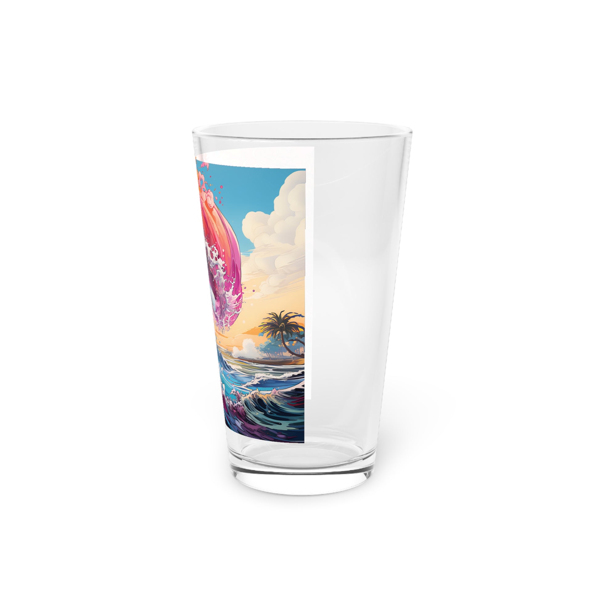 Discover the brilliance of the ocean in every sip with our Thick Colorful Ocean Wave Pint Glass - Waves Design #020. Exclusively designed by Stashbox.ai, this glass brings the beauty of the sea to your hands. Elevate your drinking experience and make a statement with this exquisite piece.