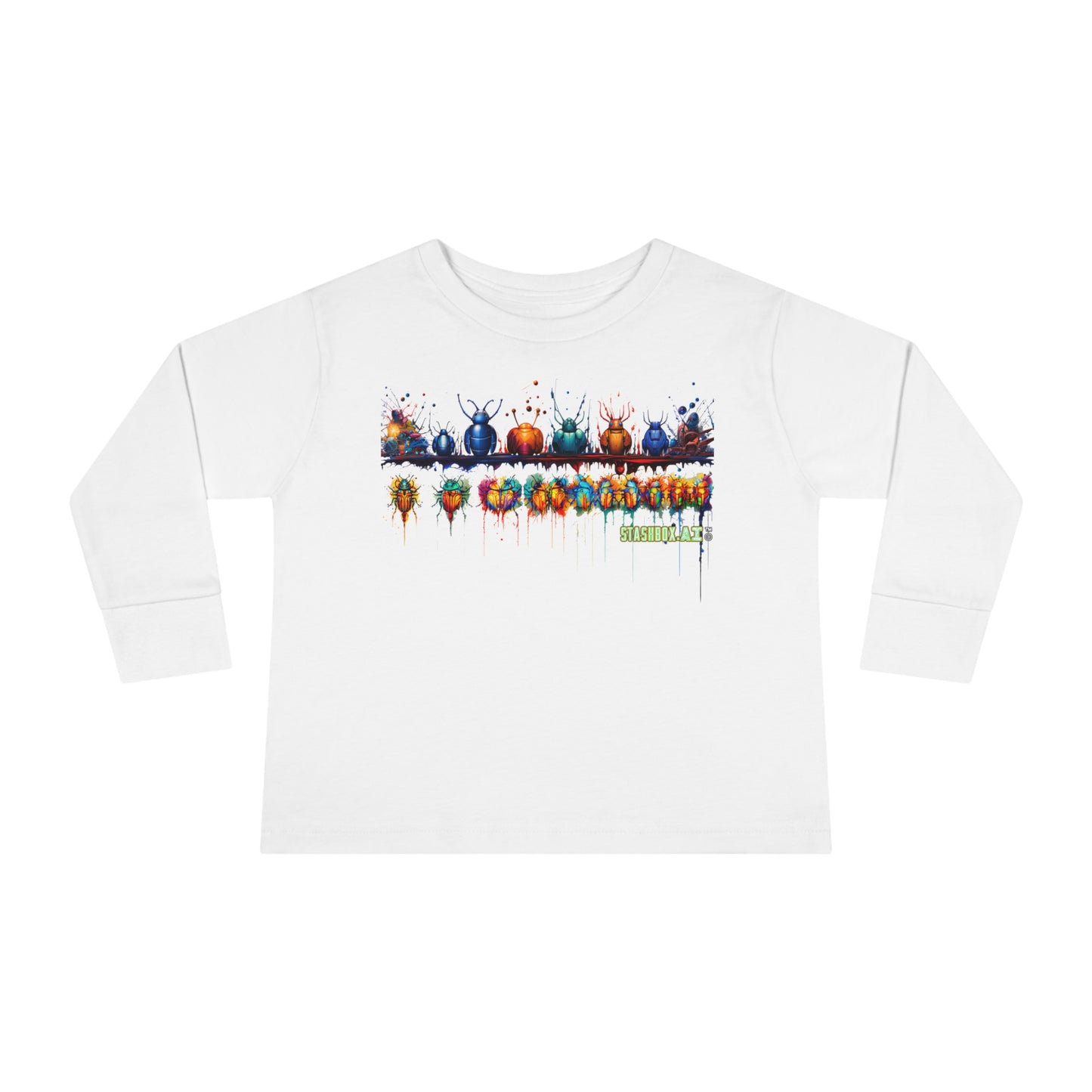 Toddler Long Sleeve Tee Colorful Fun Bugs 001 T-Shirt