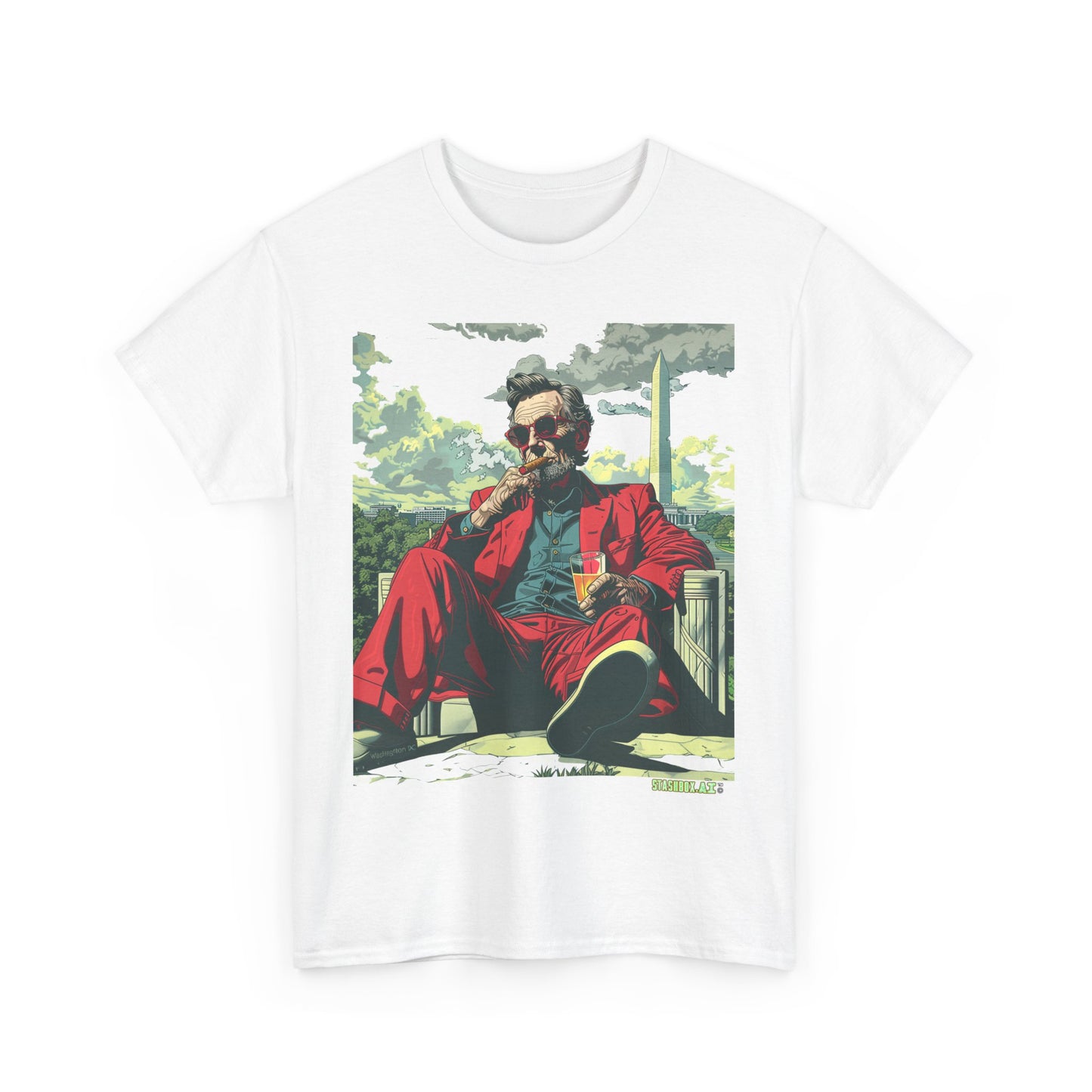 Unisex Heavy Cotton TShirt Abe Lincoln Washington DC 010