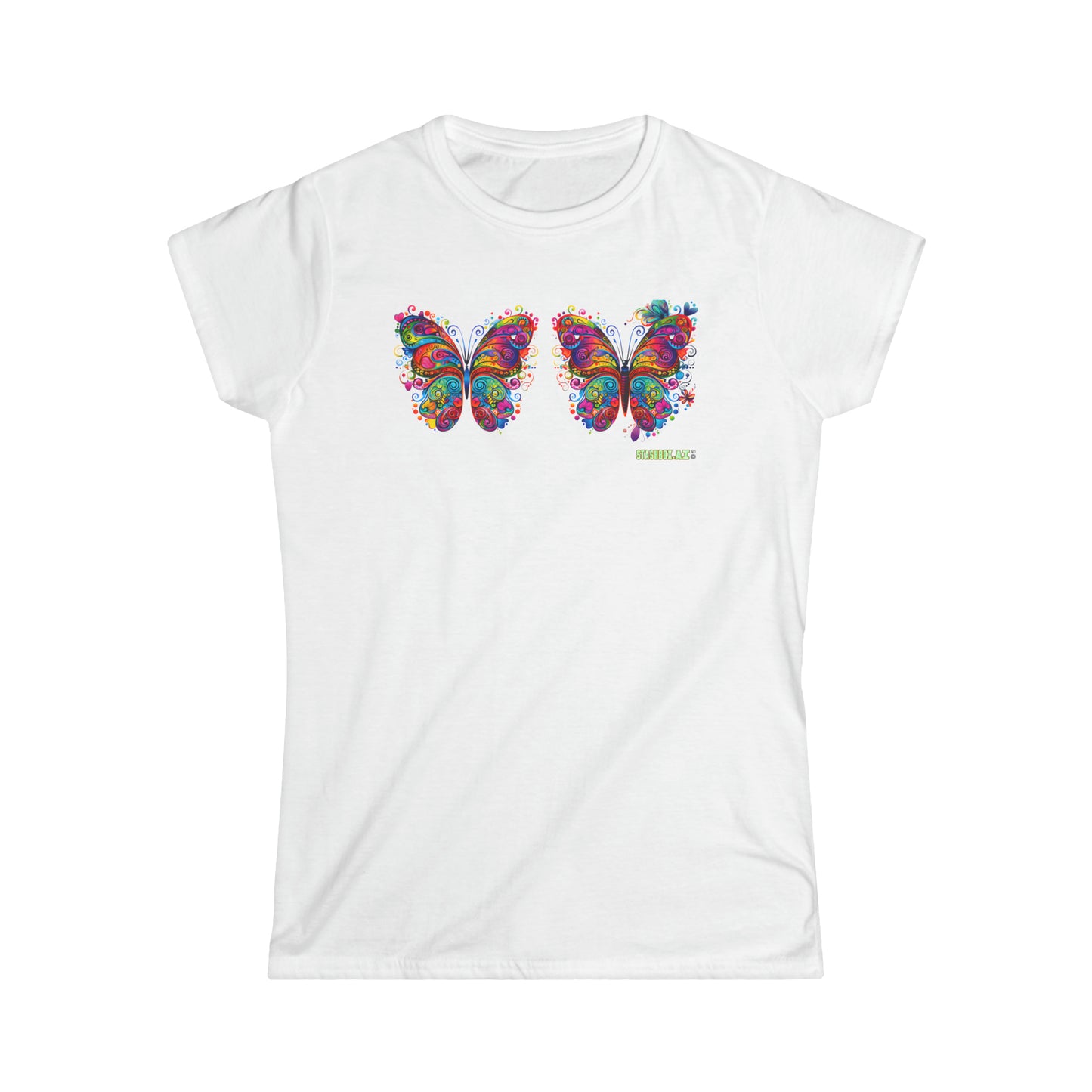 Women's Softstyle Tshirt Two Butterflies 001