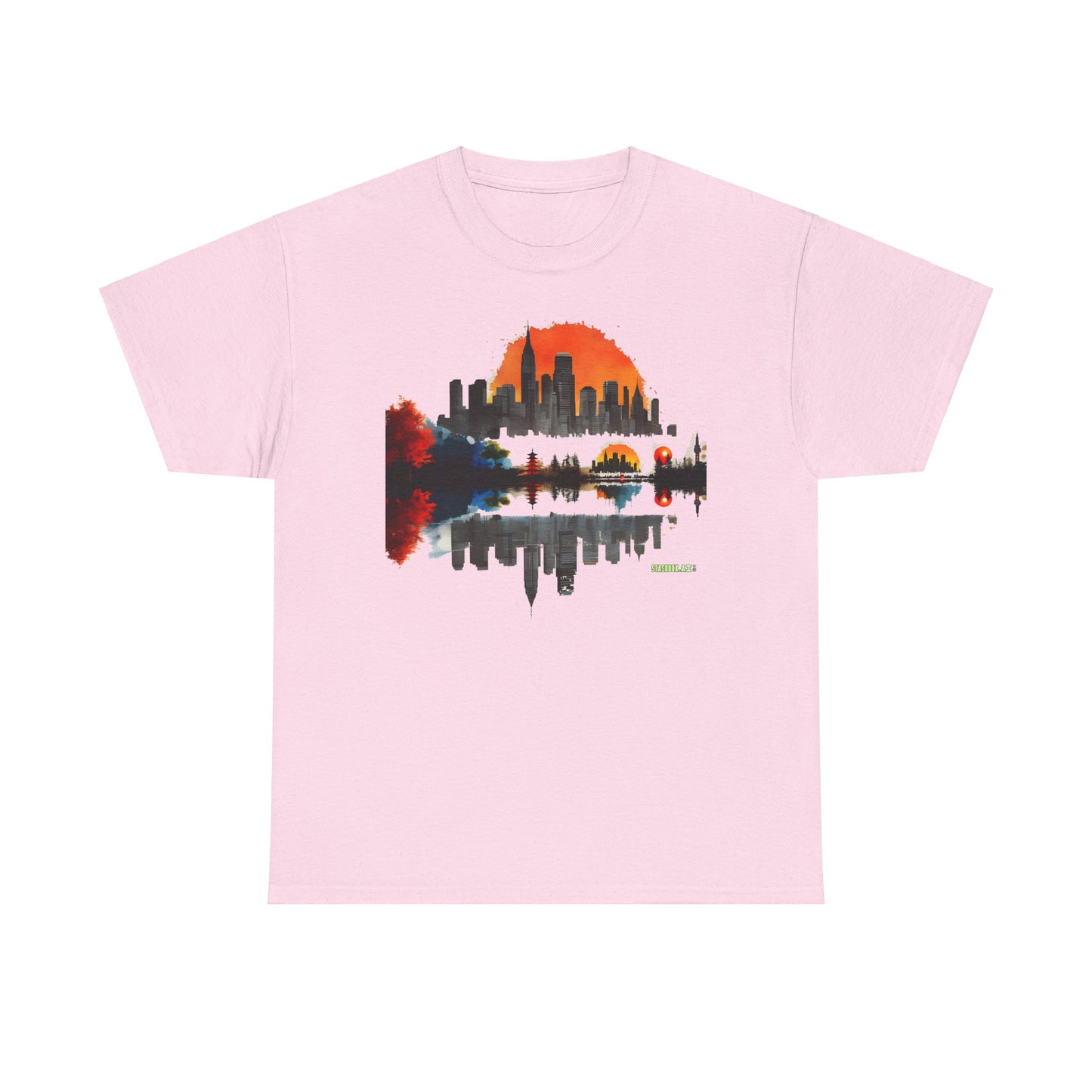 Unisex Heavy Cotton Tee New York Abstract Art 010