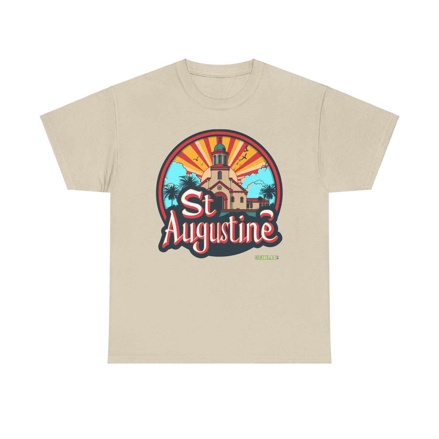 Unisex Heavy Cotton Tee St. Augustine Design 006