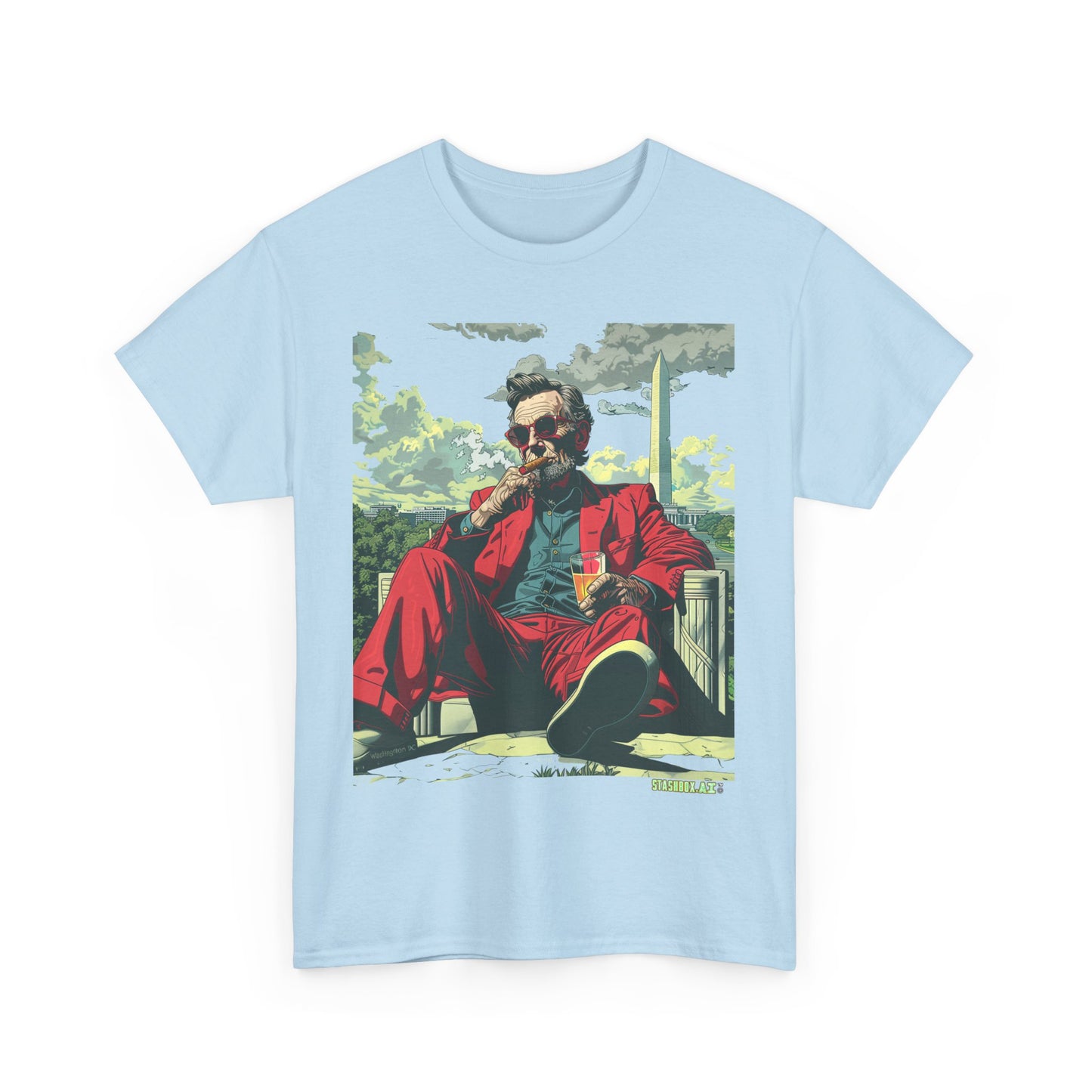 Unisex Heavy Cotton TShirt Abe Lincoln Washington DC 010