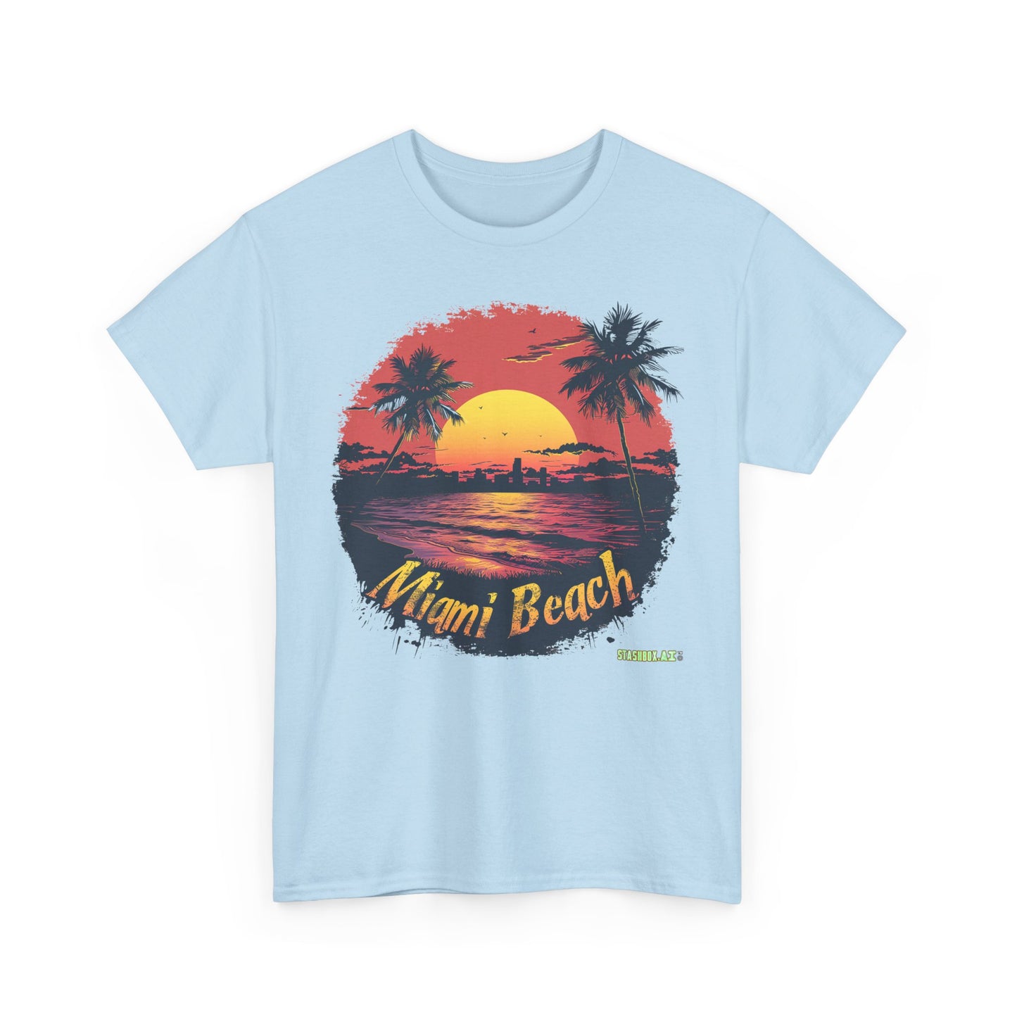 Unisex Heavy Cotton Miami TShirt Design 09