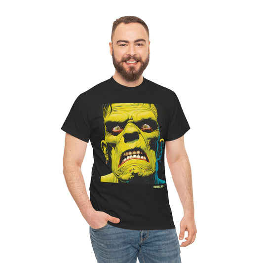 Unisex Heavy Cotton Tee Frankenstein Face #001