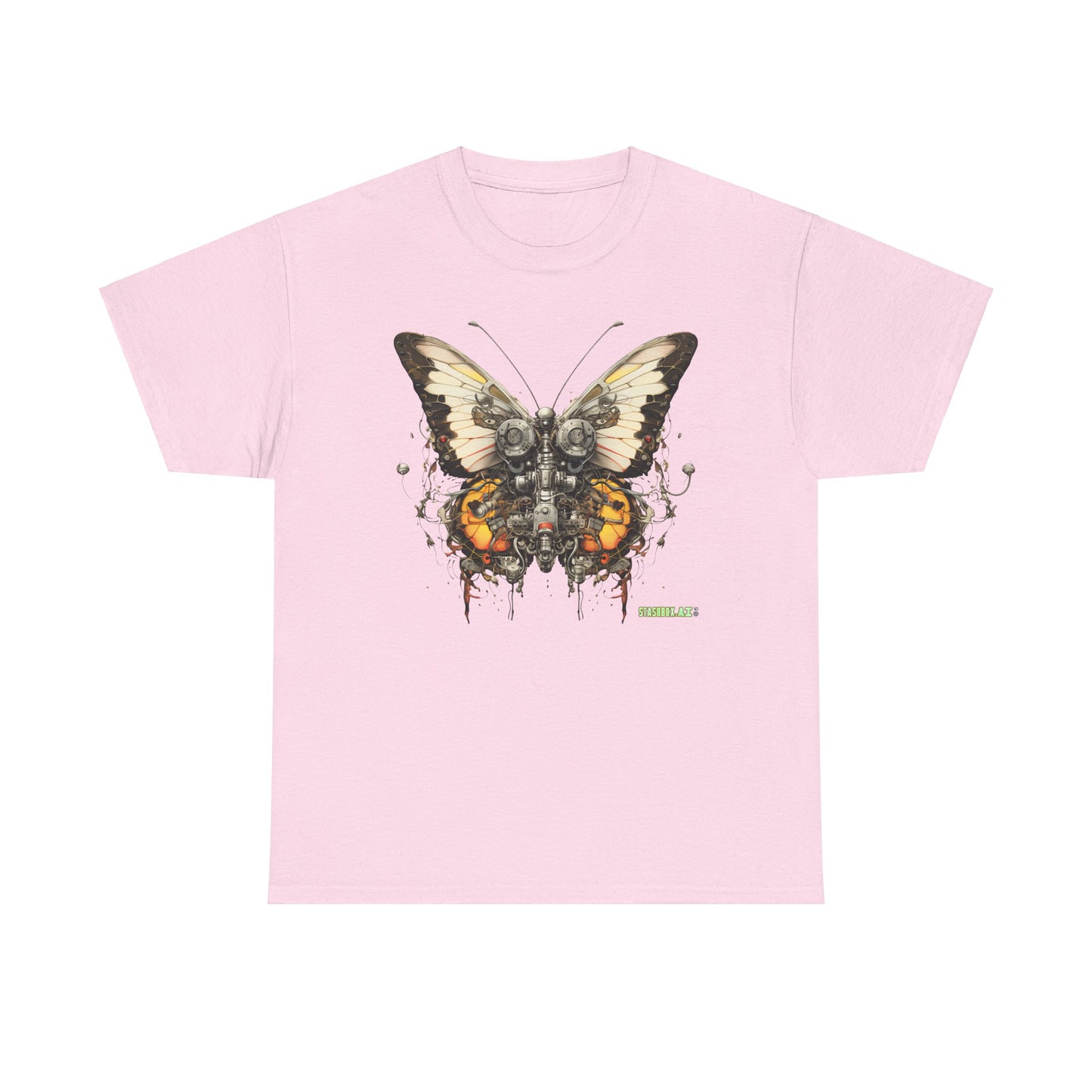 Unisex Heavy Cotton Abstract Butterfly Bio Punk T-Shirt 002