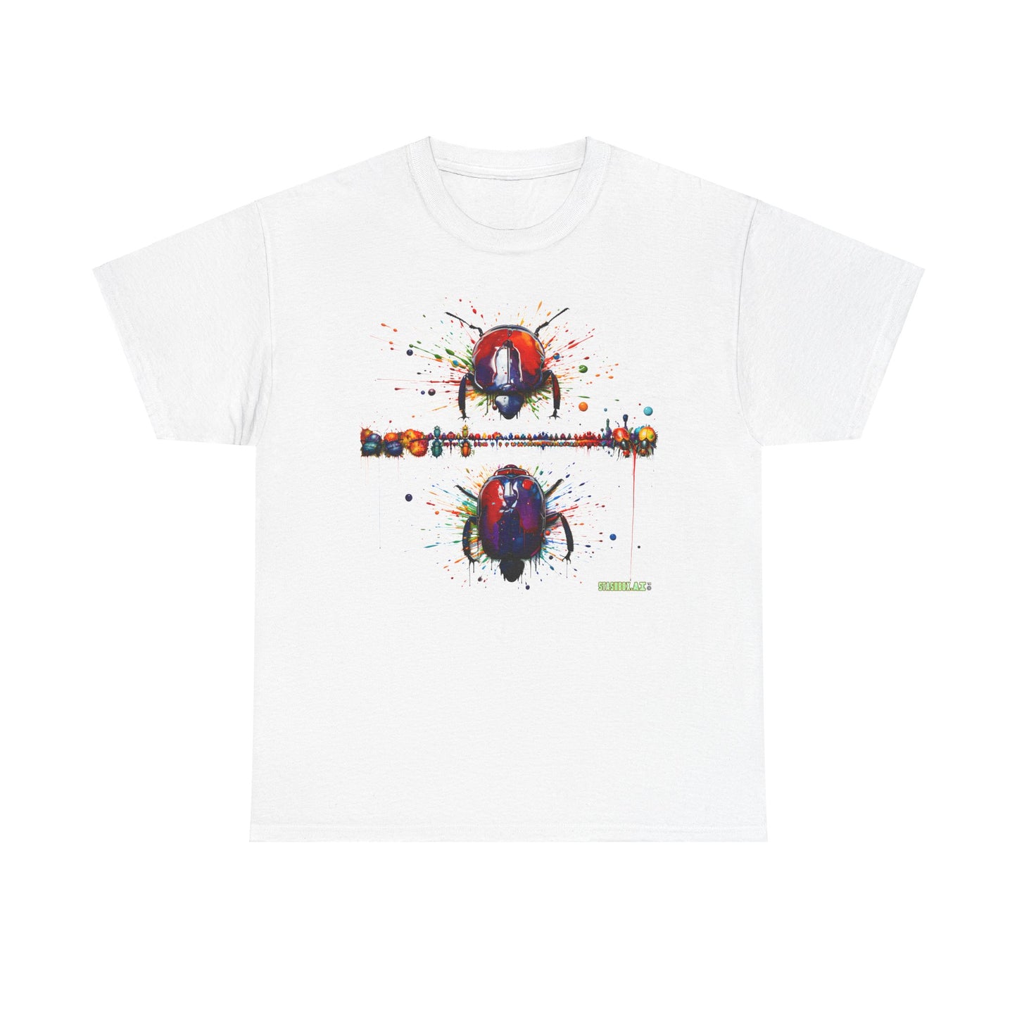 Unisex Adult Size Heavy Cotton Tee Colorful Bugs 005 T-Shirt