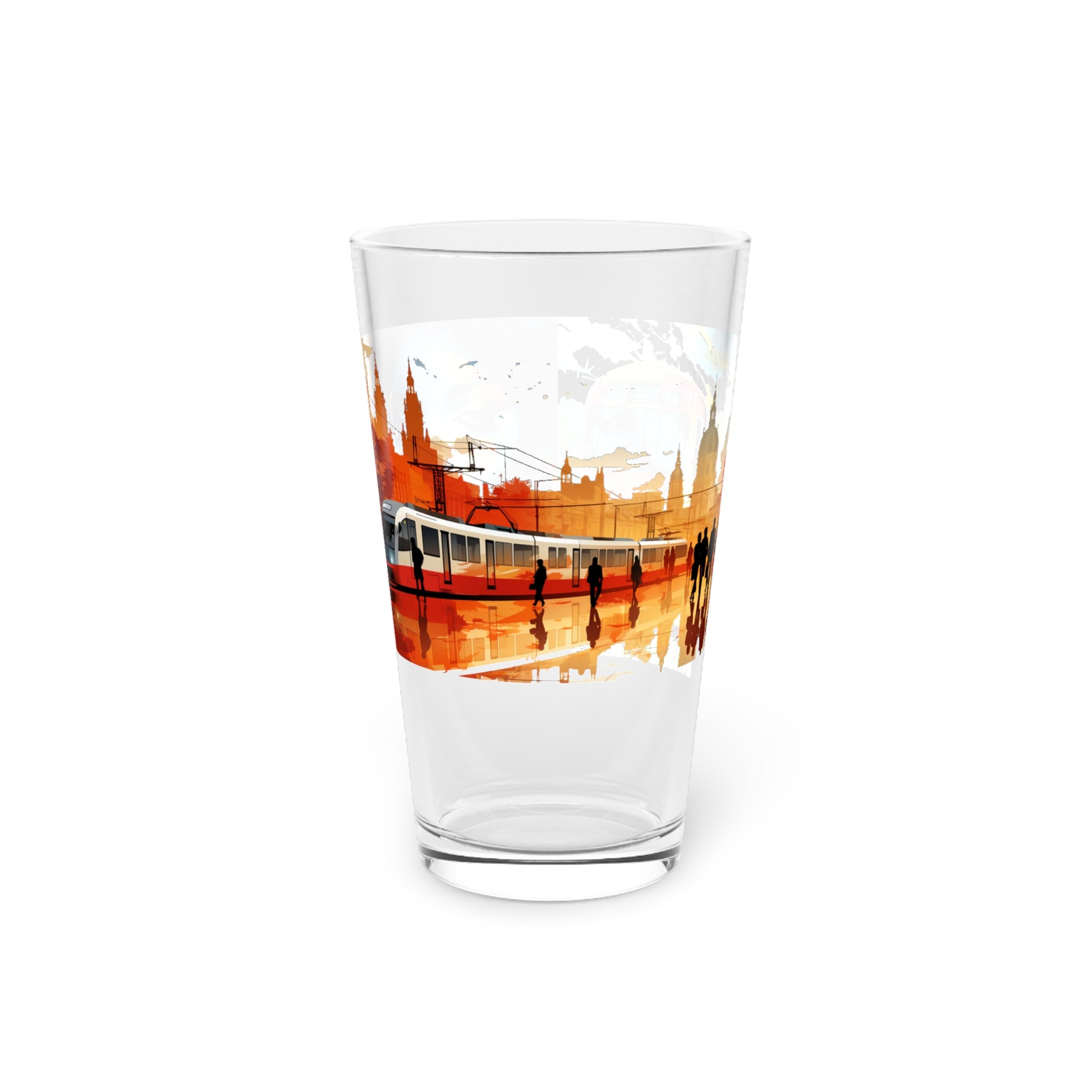 Vibrant Color Train and Model Design Pint Glass - Stashbox Exclusive