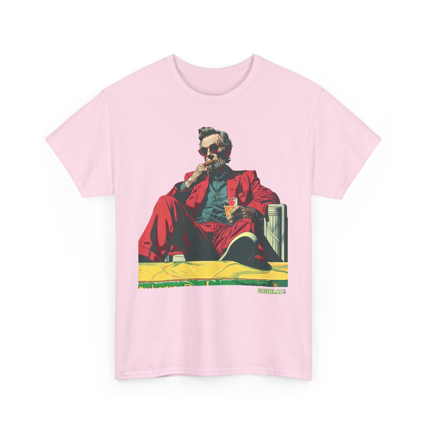 Unisex Heavy Cotton TShirt Abe Lincoln Washington DC 009