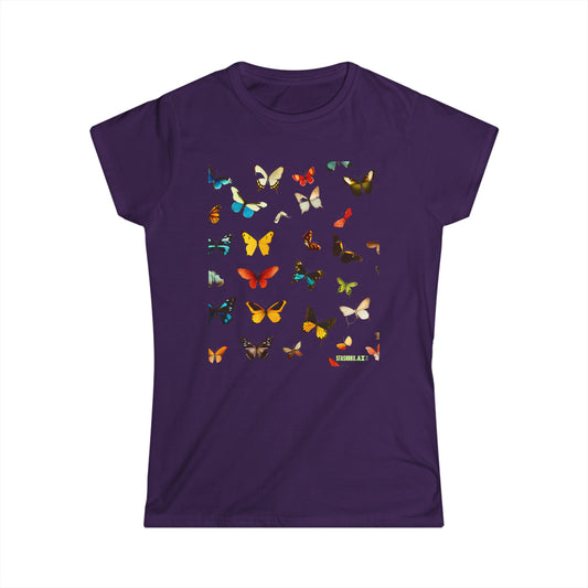 Women's Softstyle Tee - Colorful Geometric Butterfly 005