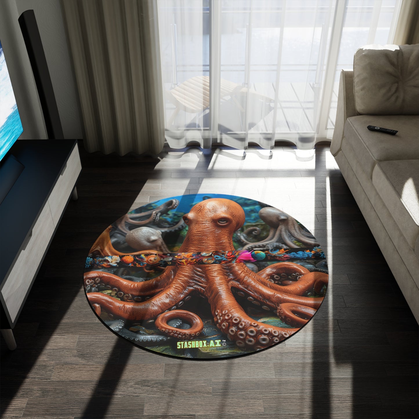 Round Rug Octopus 004