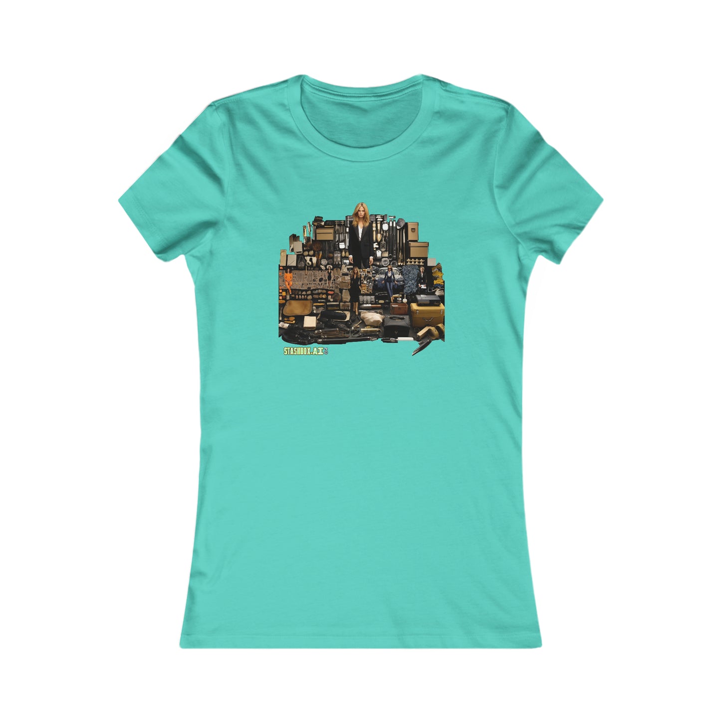 Women's Favorite T-Shirt A Girl and her Makeup Knolling Art Style