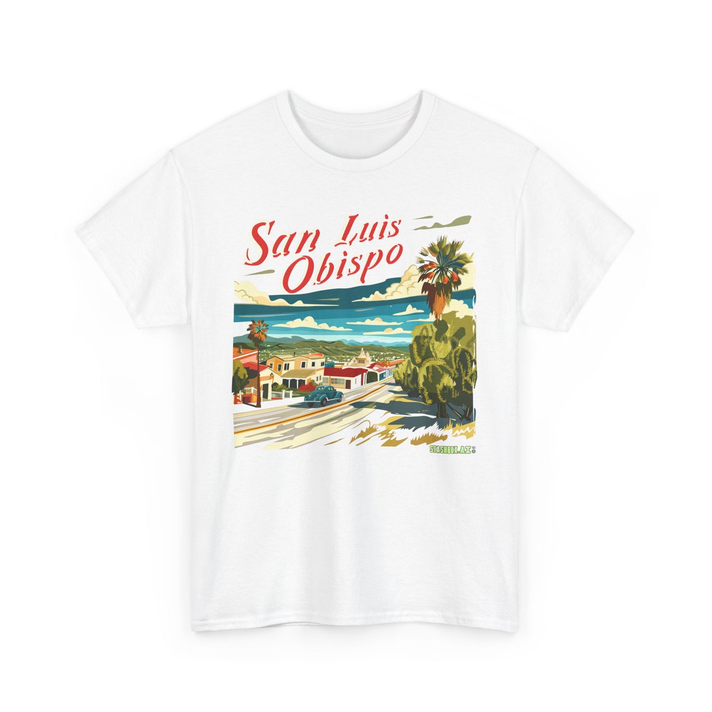 Unisex Heavy Cotton TShirt San Luis Obispo Design 005