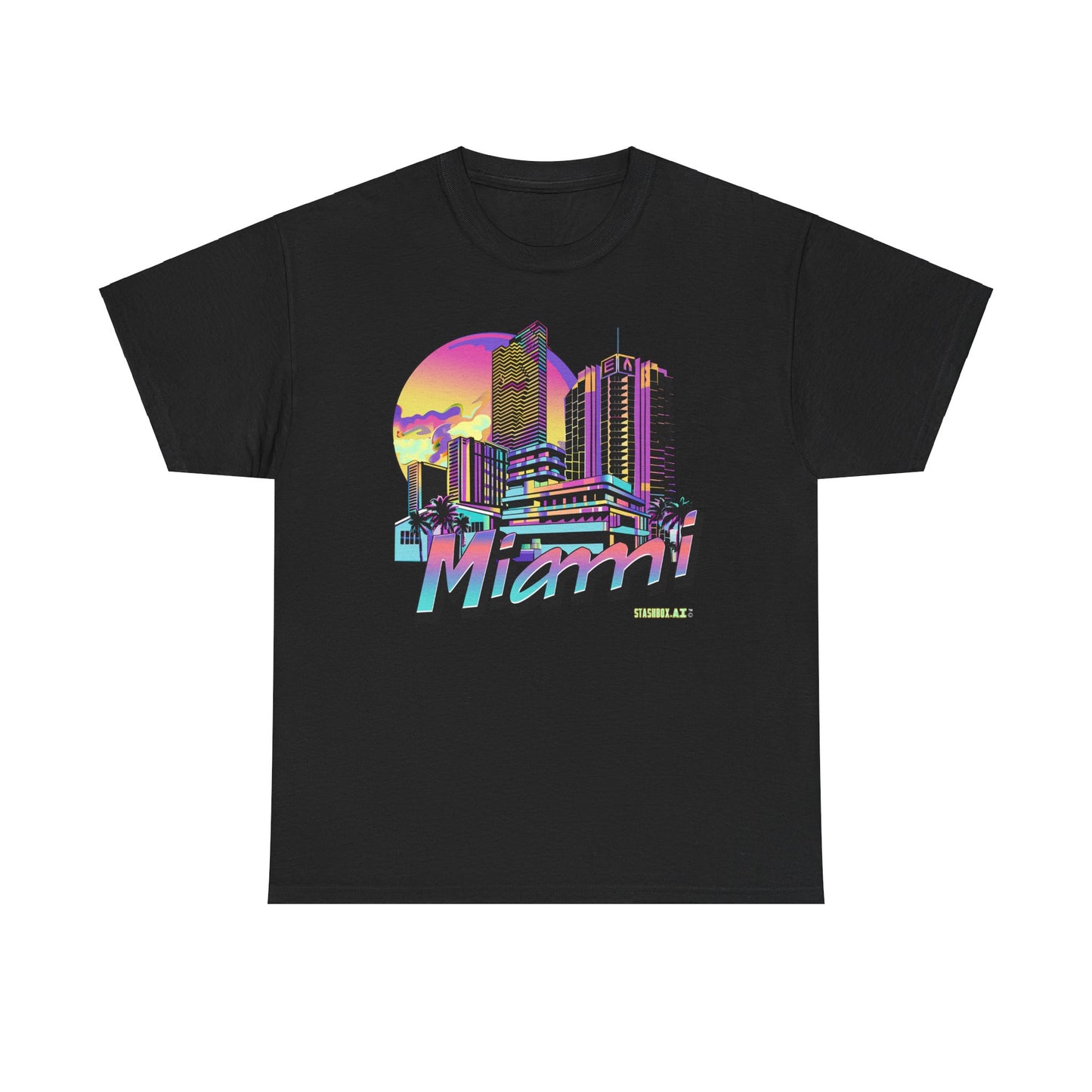 Unisex Heavy Cotton Miami TShirt Design 07