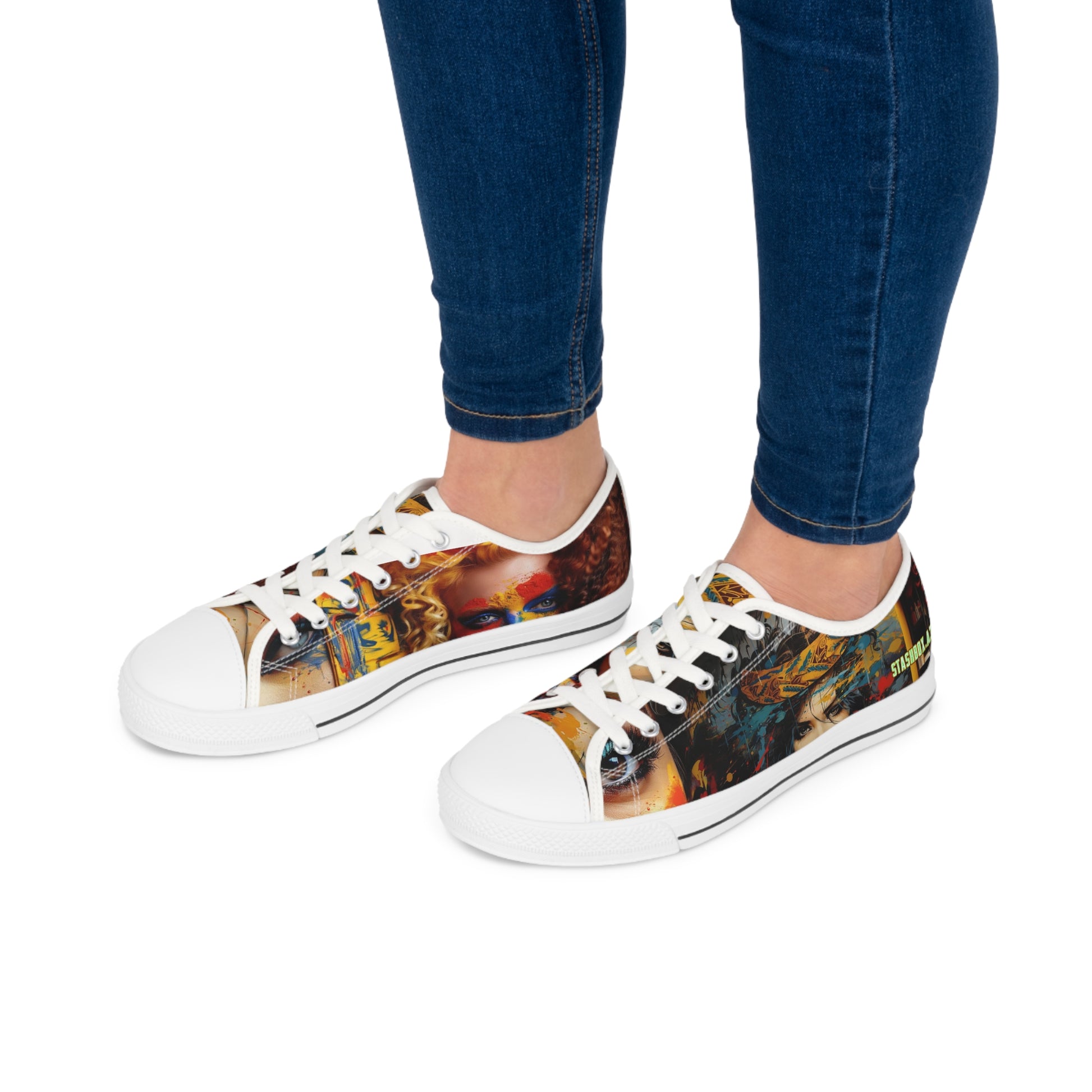 Custom Women's Low Tops with Vibrant Design