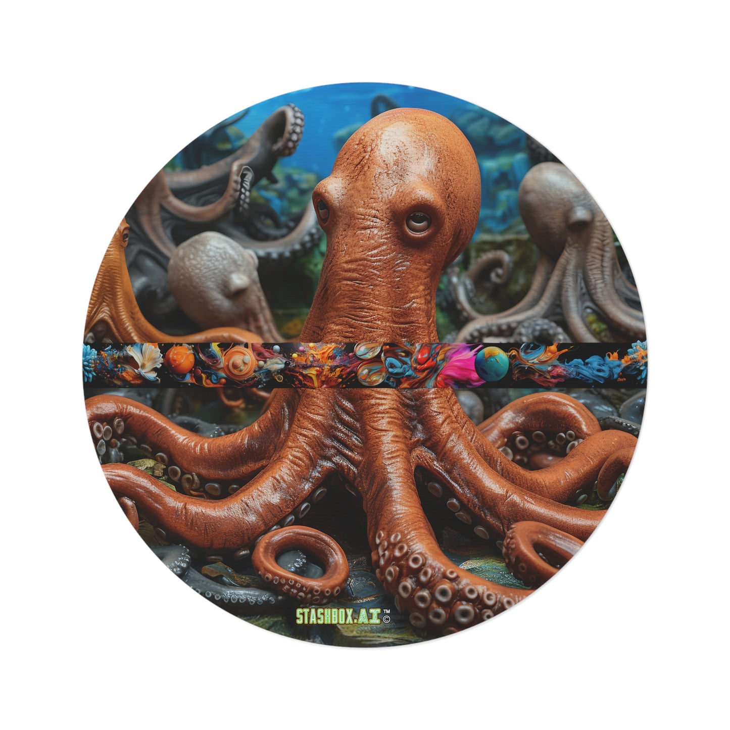 Round Rug Octopus 004