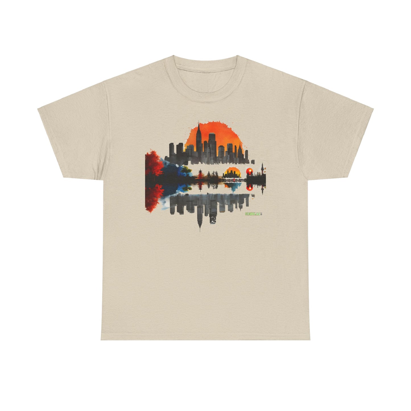 Unisex Heavy Cotton Tee New York Abstract Art 010