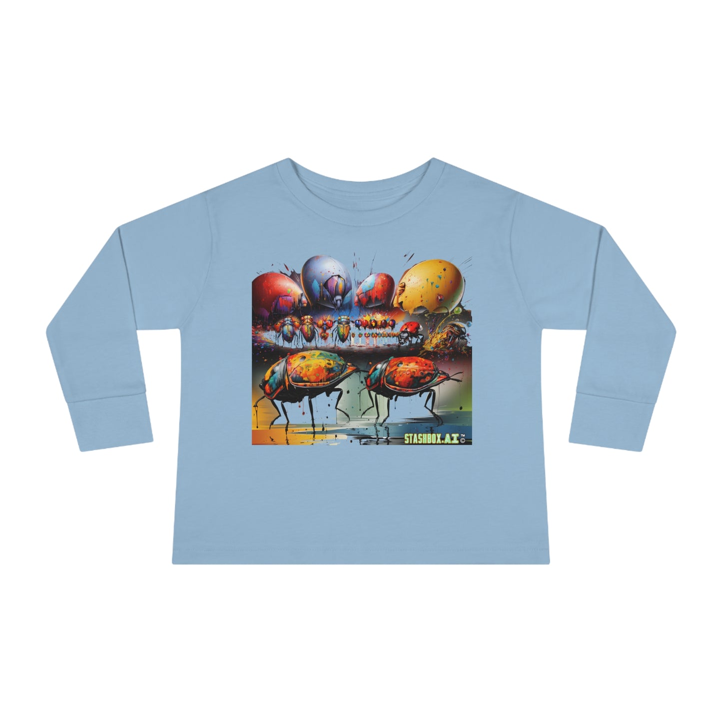 Toddler Long Sleeve Tee Colorful Fun Bugs 002 T-Shirt