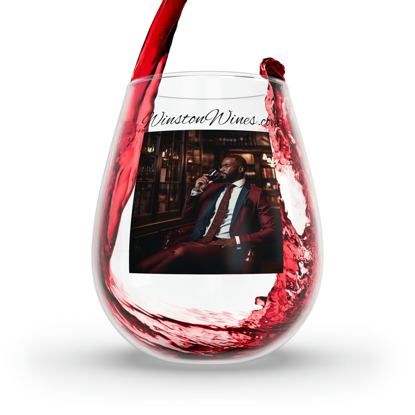 WinstonWines.com Stemless Wine Glass, 11.75oz