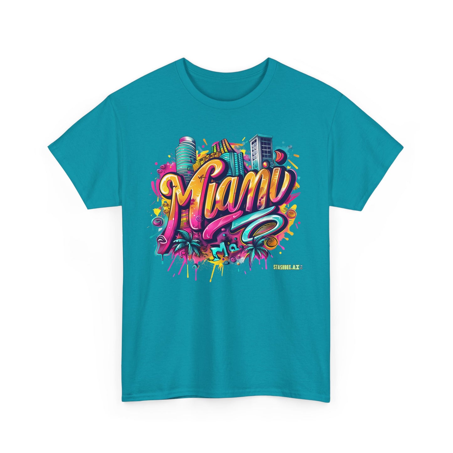 Unisex Heavy Cotton Miami TShirt Design 010