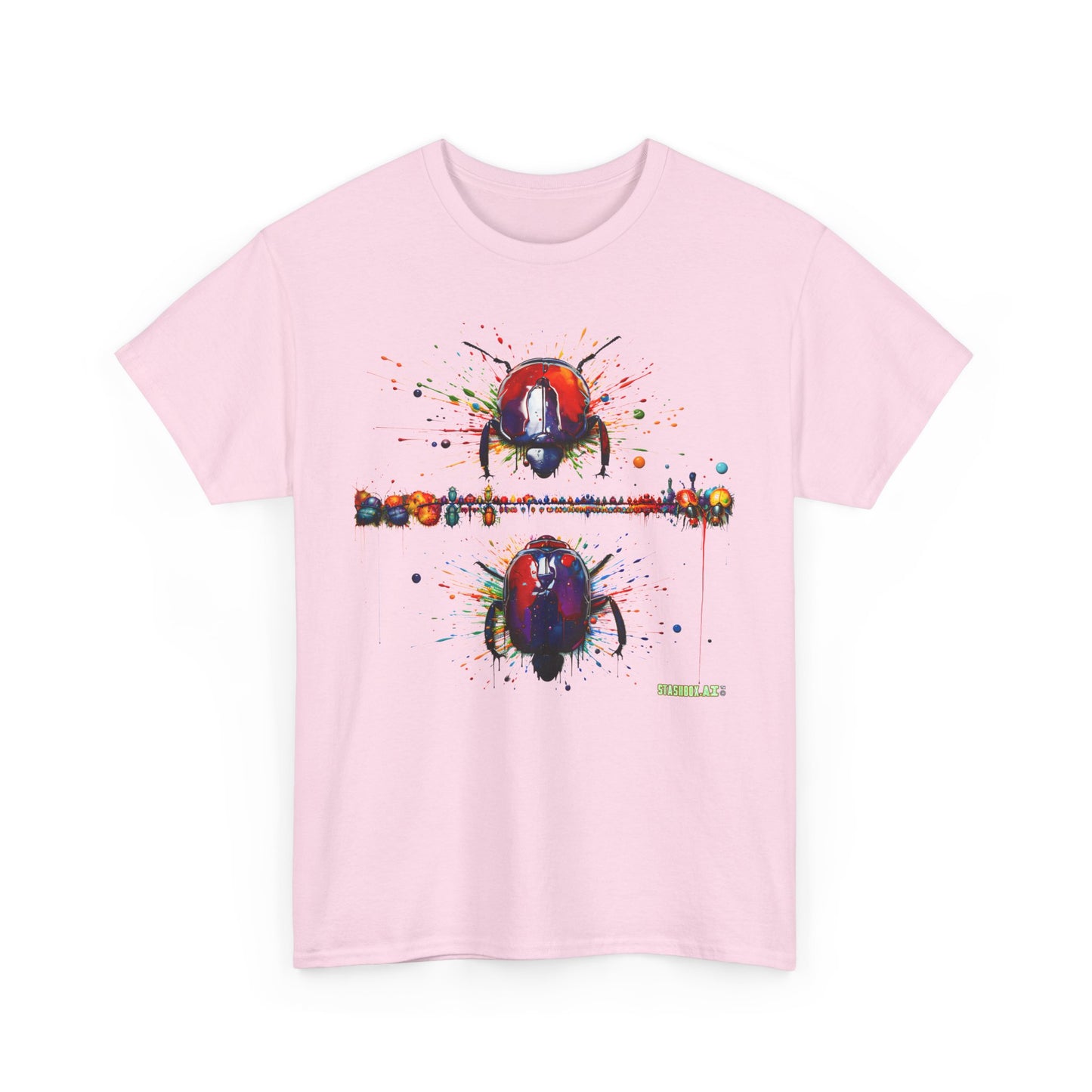 Unisex Adult Size Heavy Cotton Tee Colorful Bugs 005 T-Shirt