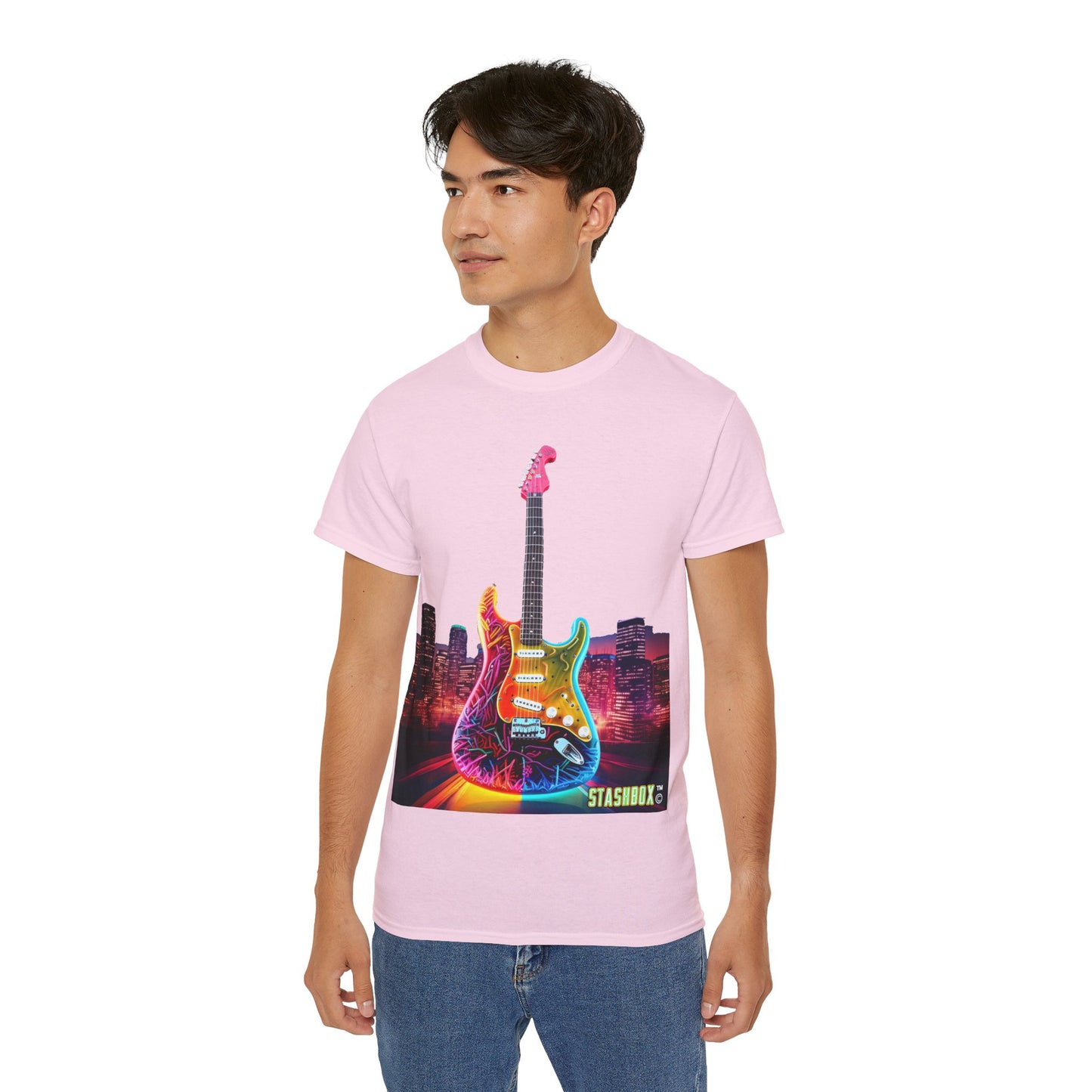 Unisex Ultra Cotton Tshirt - Colorful Electric Guitar 001