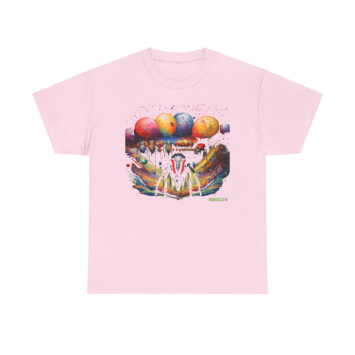 Unisex Adult Size Heavy Cotton Tee Colorful Bugs 003 T-Shirt