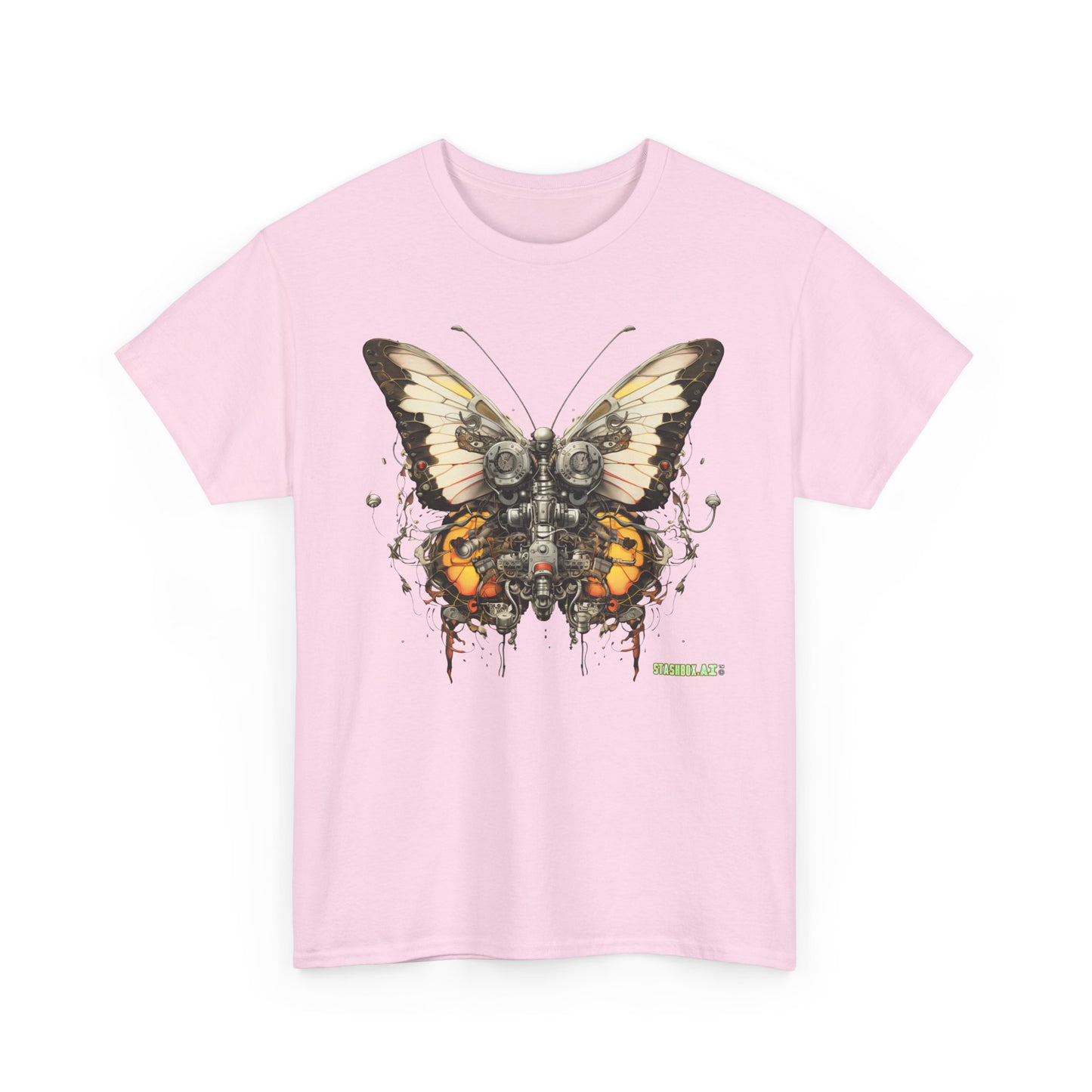 Unisex Heavy Cotton Abstract Butterfly Bio Punk T-Shirt 002