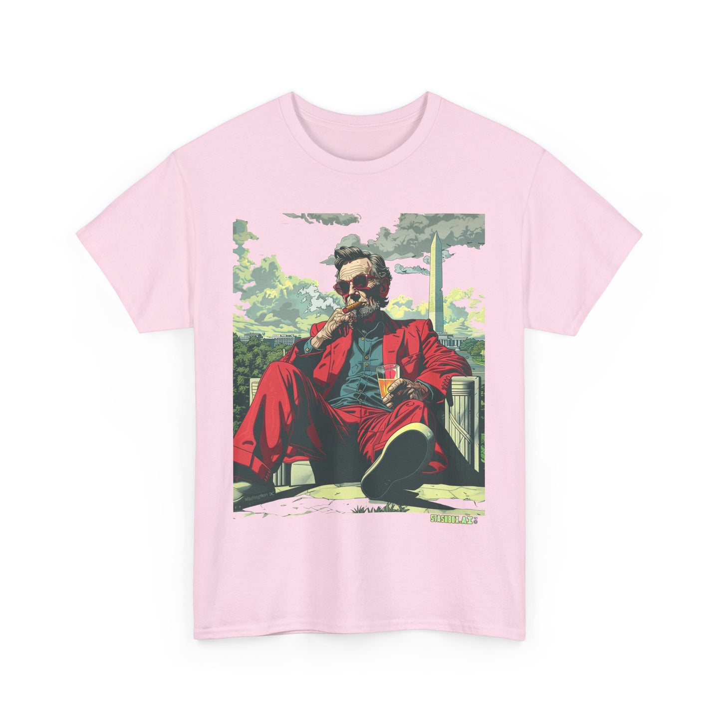 Unisex Heavy Cotton TShirt Abe Lincoln Washington DC 010