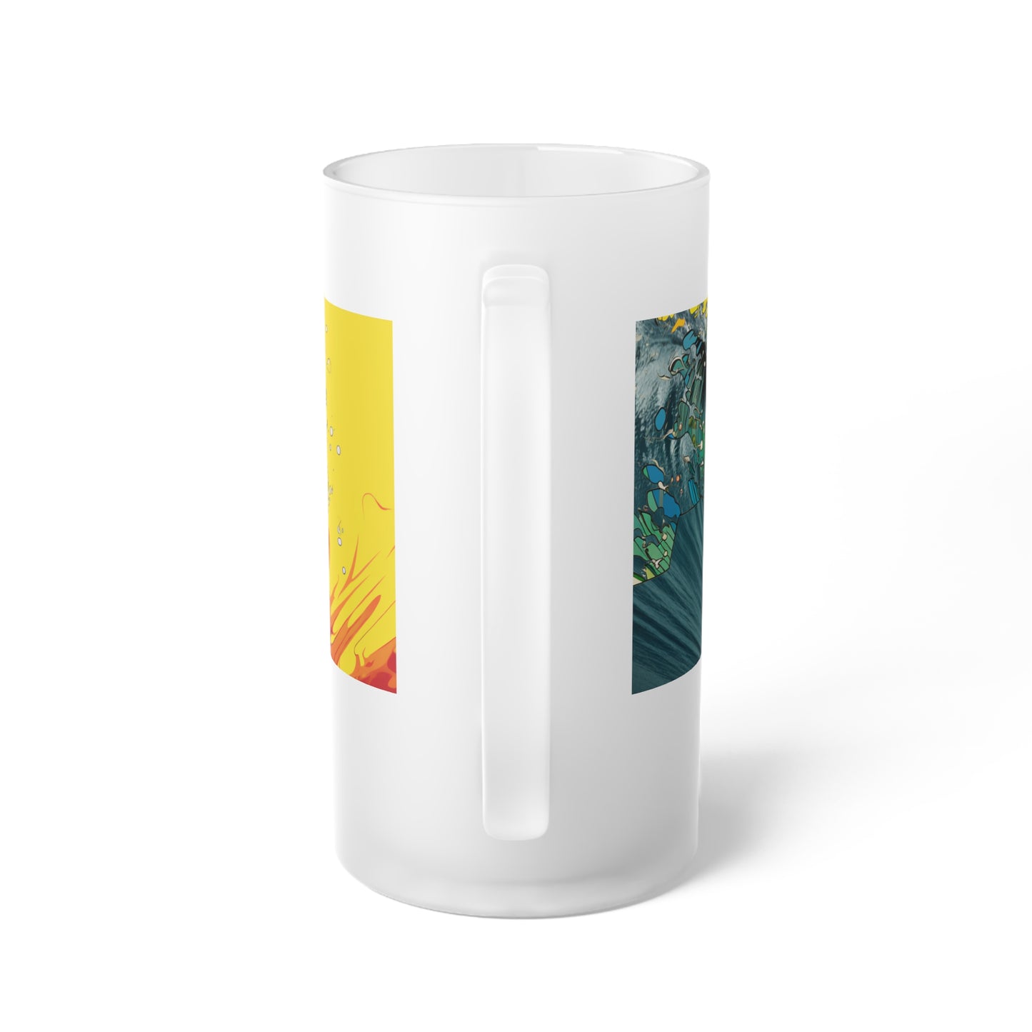 Experience the magic of a mid-air surfer in our Mixed Media Surfer Frosted Glass Beer Mug, Design #063. Your glassware, your ticket to psychedelic beach dreams, exclusively at Stashbox.ai.Immerse yourself in a psychedelic beach experience with our Mixed Media Surfer Frosted Glass Beer Mug, Design #063. Your glassware, your whimsical beach escape, exclusively at Stashbox.ai.