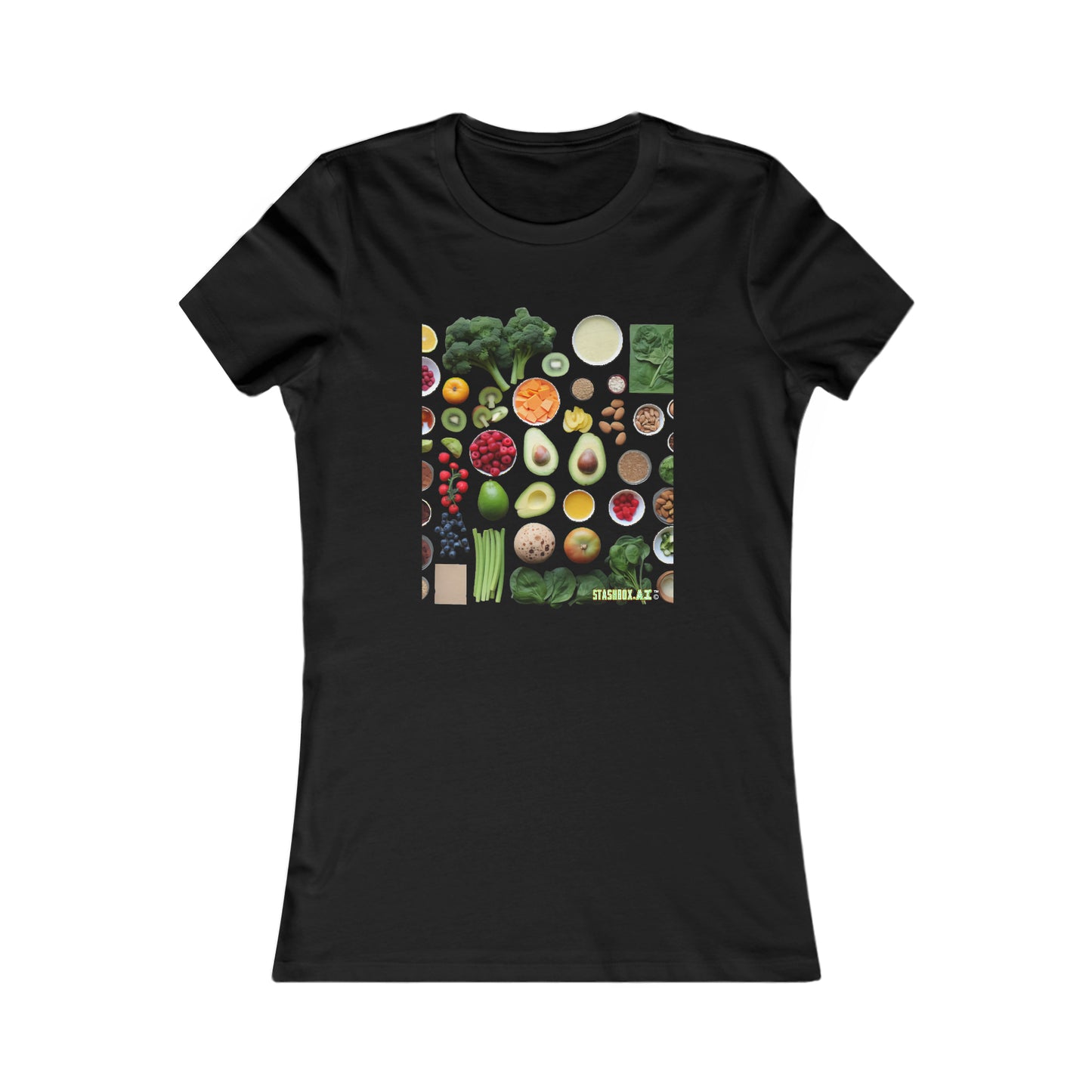 Women's Favorite T-Shirt Vegatables Knolling Art Style 011