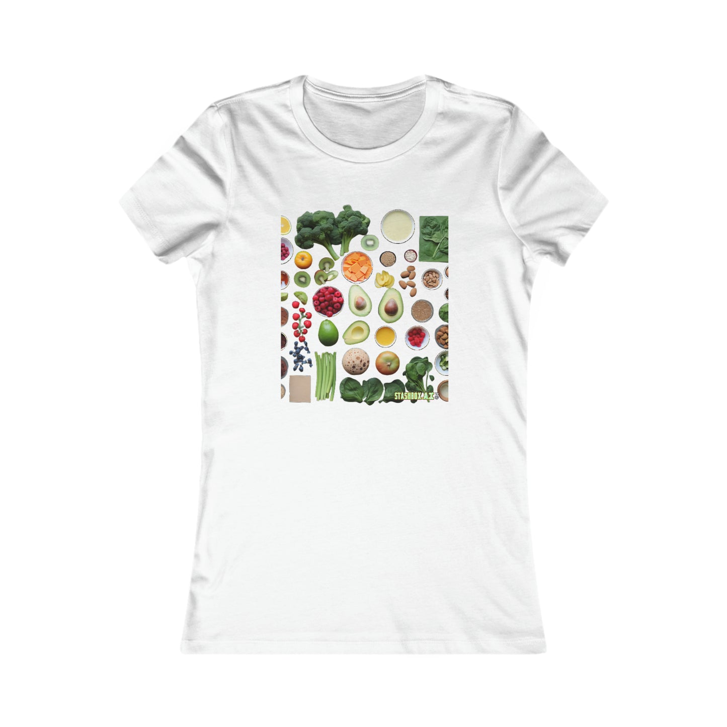 Women's Favorite T-Shirt Vegatables Knolling Art Style 011