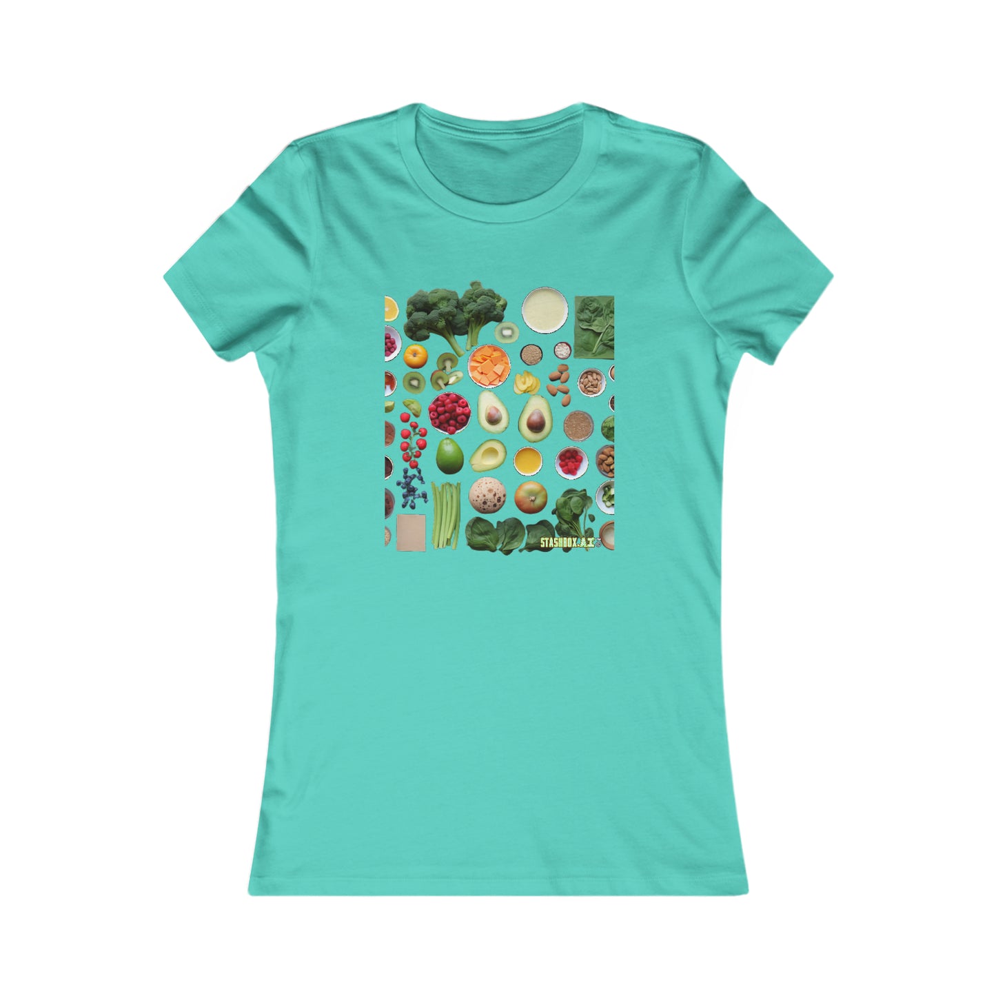 Women's Favorite T-Shirt Vegatables Knolling Art Style 011