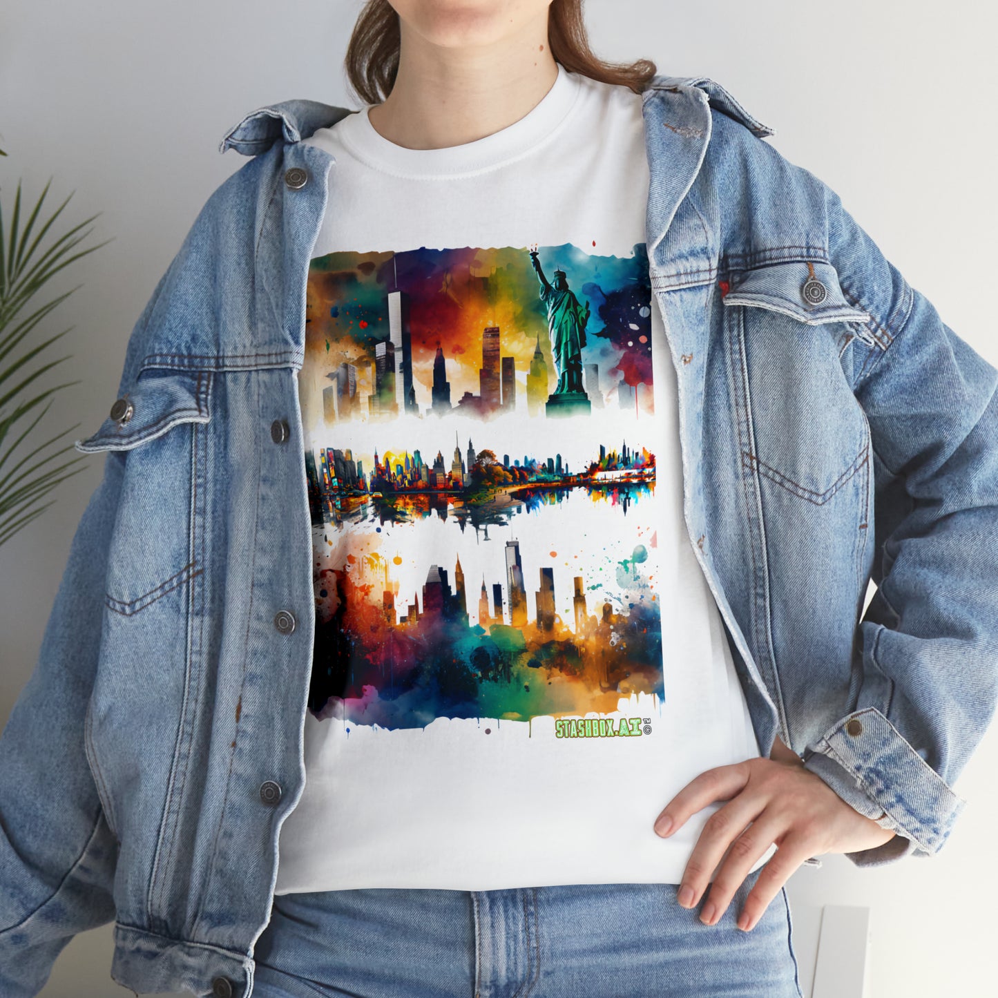 NYC Skyline Watercolor Unisex Shirt - Stashbox Exclusive