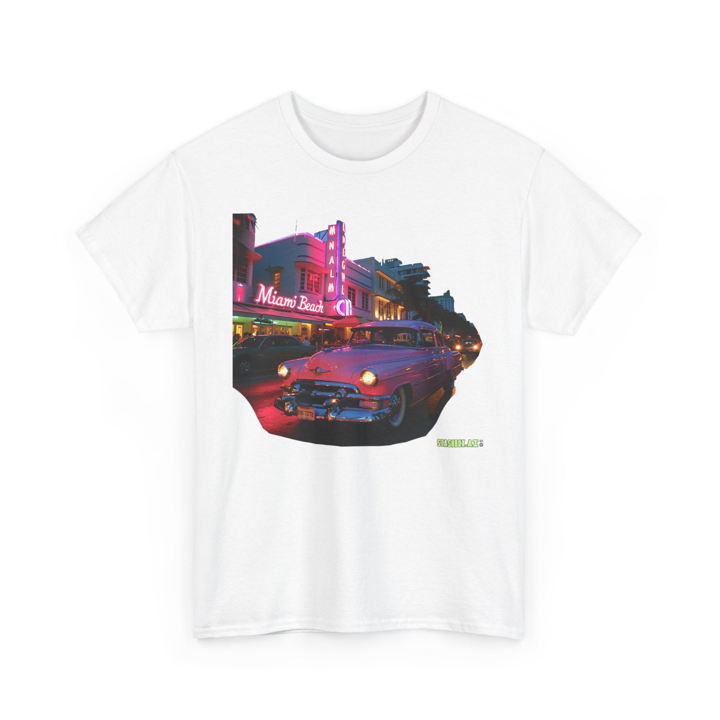 Unisex Heavy Cotton TShirt Miami Design 015