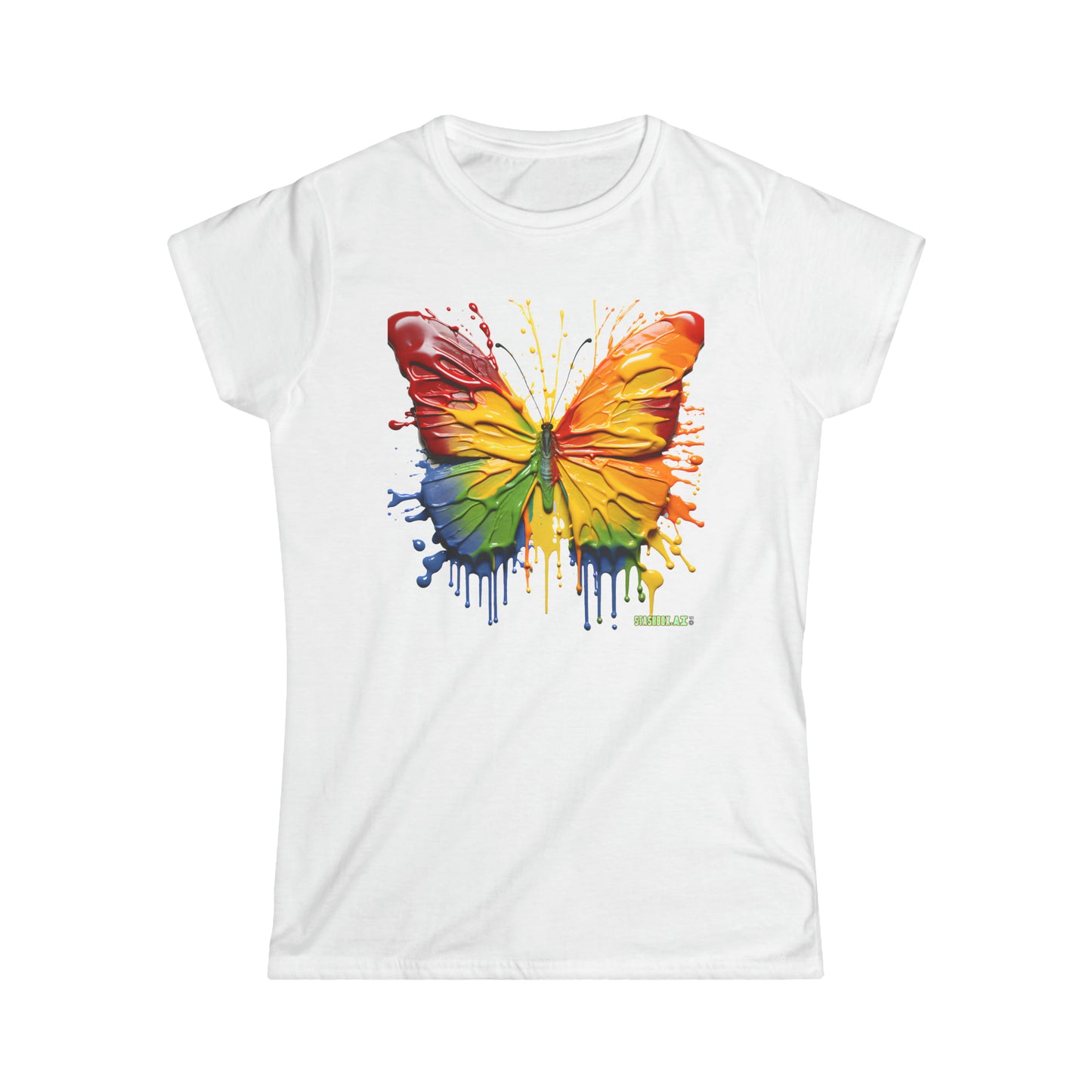 Women's Softstyle Tee - Colorful Butterfly 003