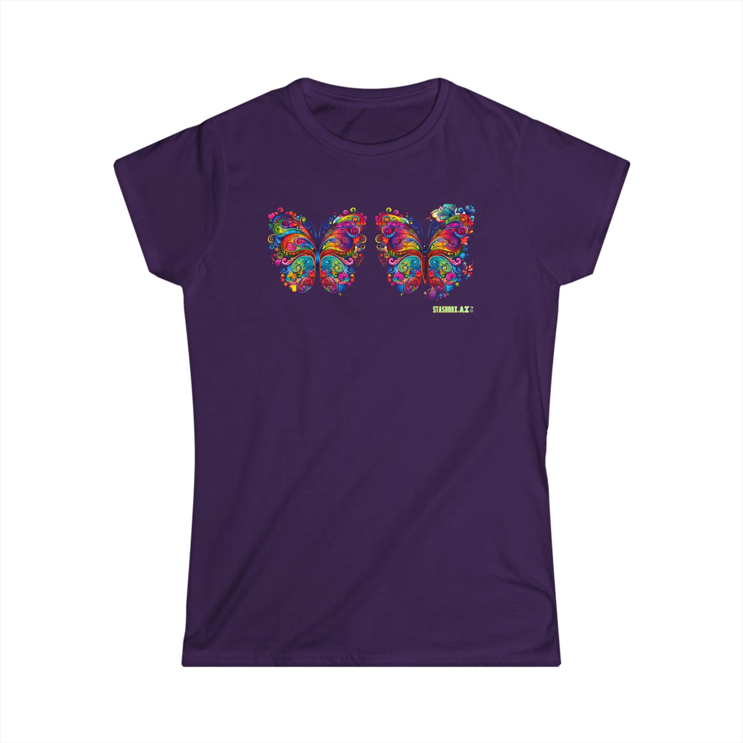 Women's Softstyle Tshirt Two Butterflies 001