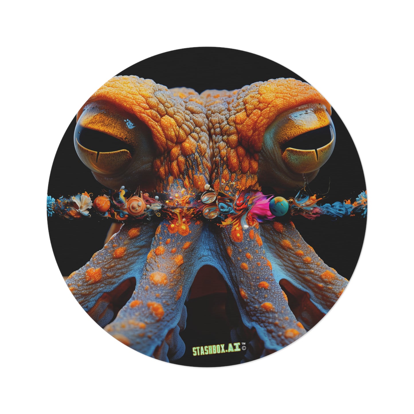 Round Rug St Octopus Design 003