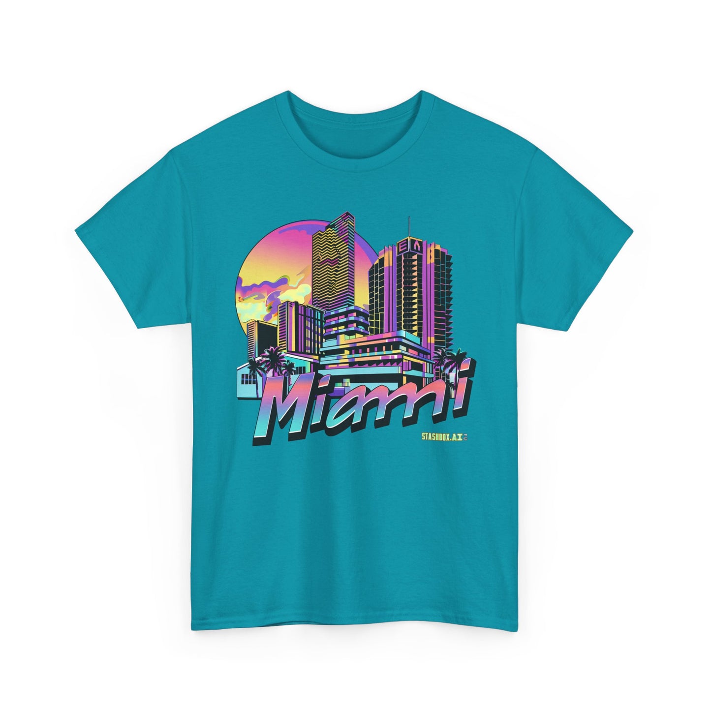 Unisex Heavy Cotton Miami TShirt Design 07