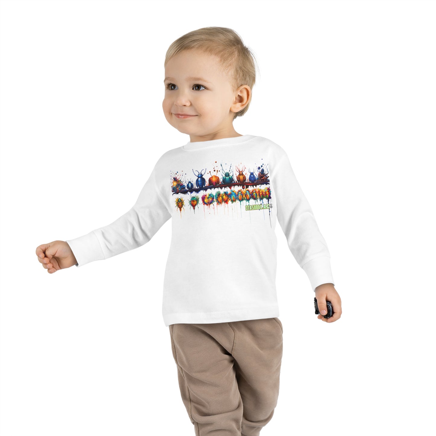 Toddler Long Sleeve Tee Colorful Fun Bugs 001 T-Shirt