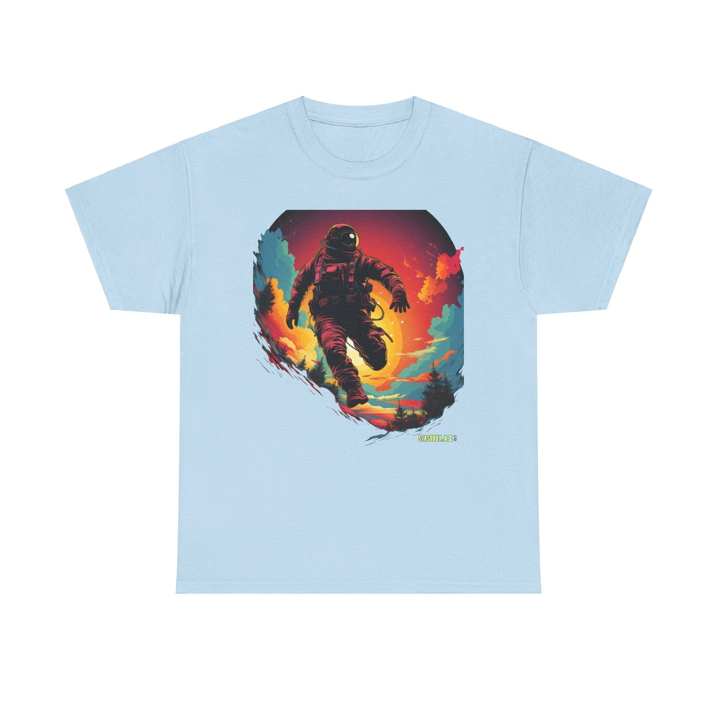 T-Shirt Heavy Cotton Unisex - Colorful Astronaut 001