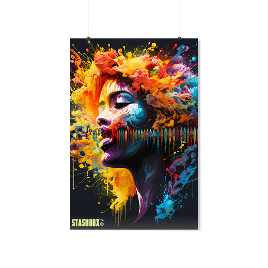 Immerse your space in vibrant hues with our Female Singer & Surfboards Artistic Poster, 24″ x 36″. Surfboards Design #006. Your decor, your melody, exclusively at Stashbox.ai.
