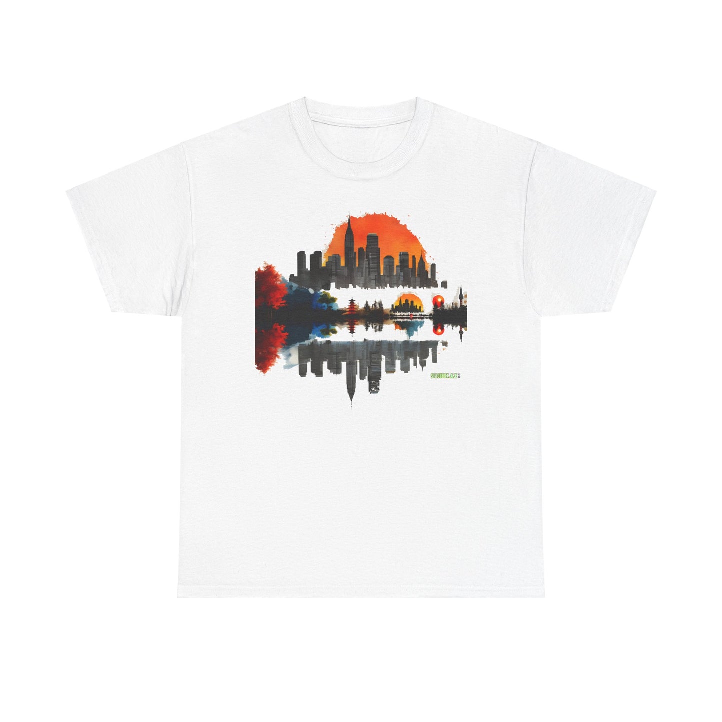 Unisex Heavy Cotton Tee New York Abstract Art 010