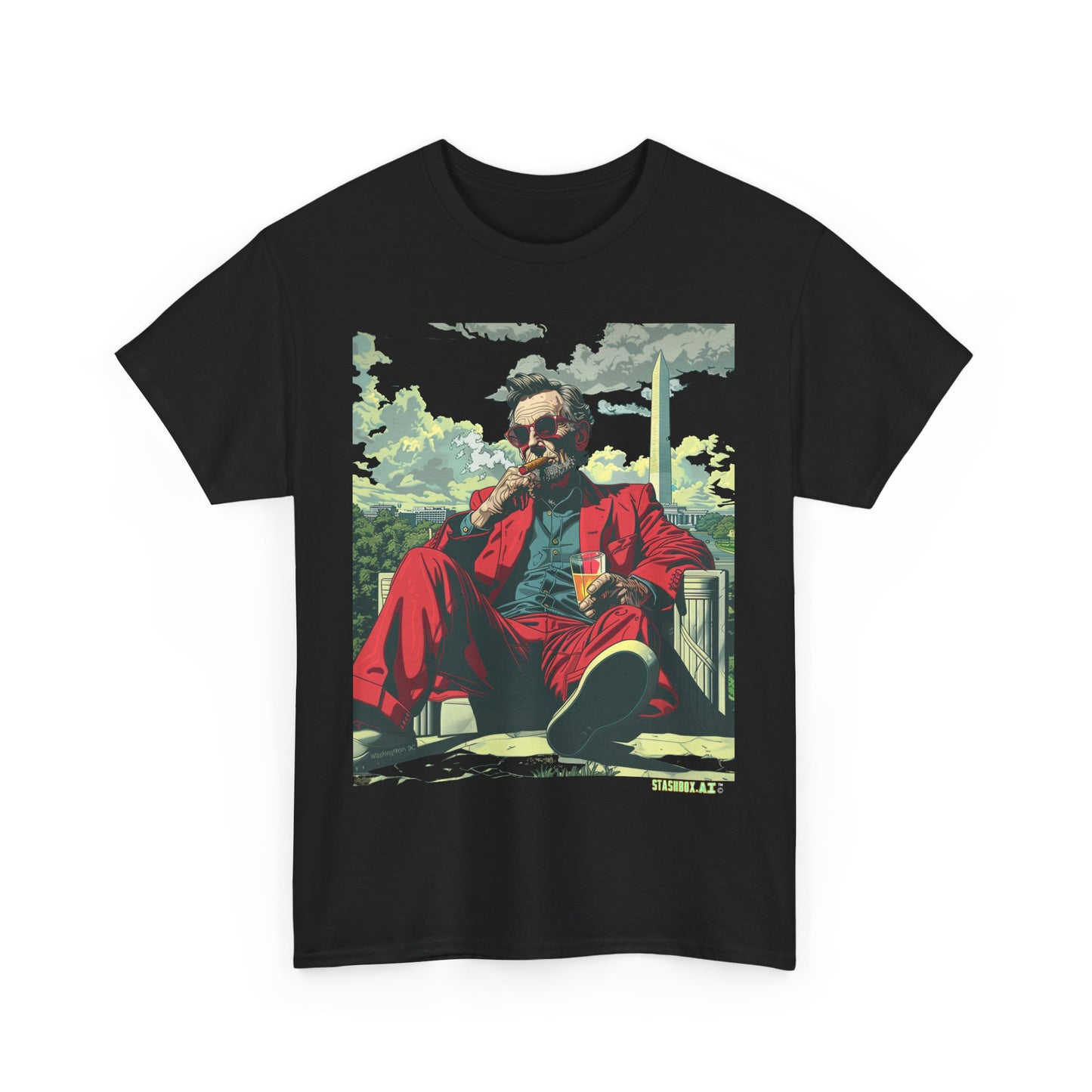 Unisex Heavy Cotton TShirt Abe Lincoln Washington DC 010