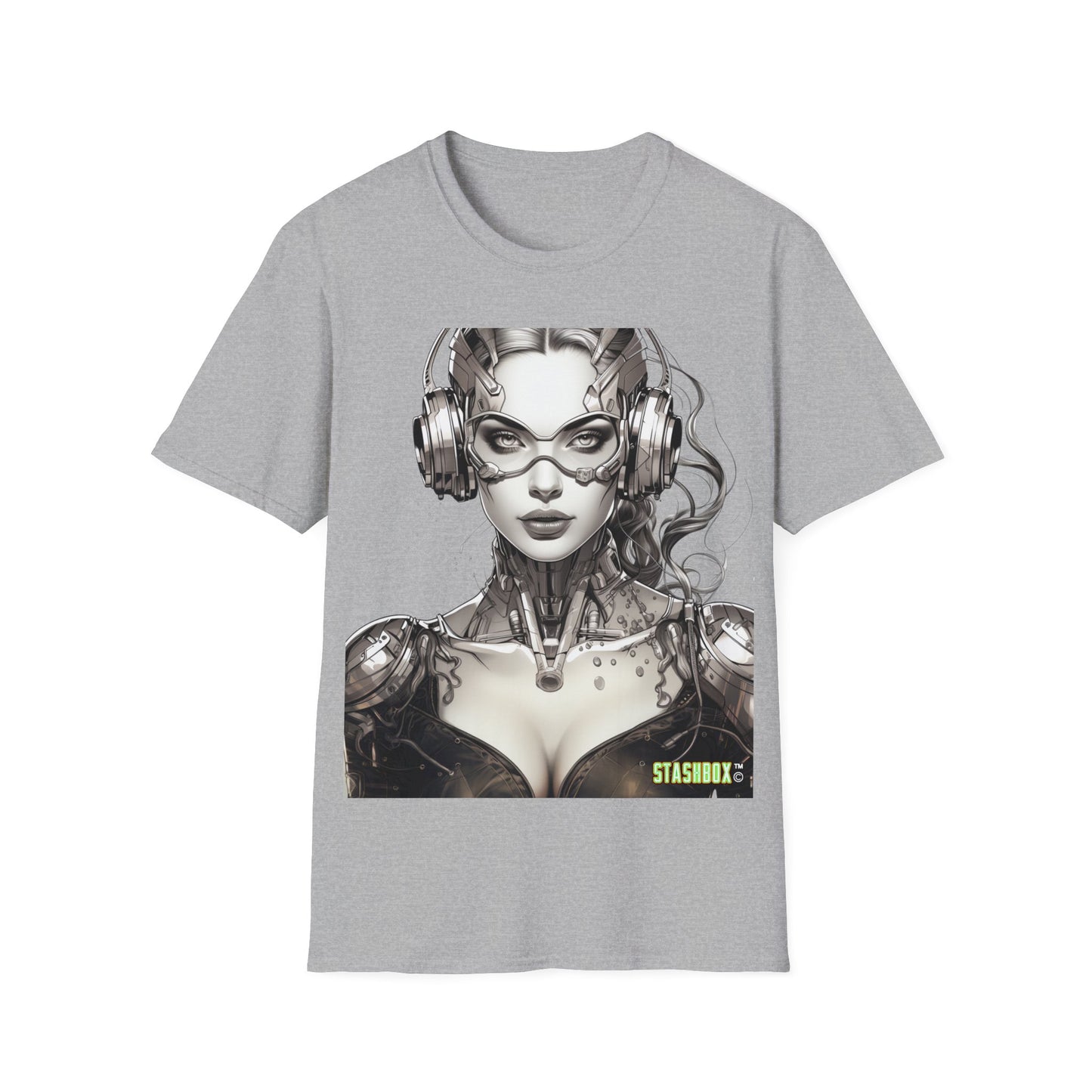 Silver Stunner 001 Unisex Softstyle T-Shirt #Stashbox Character Design #001