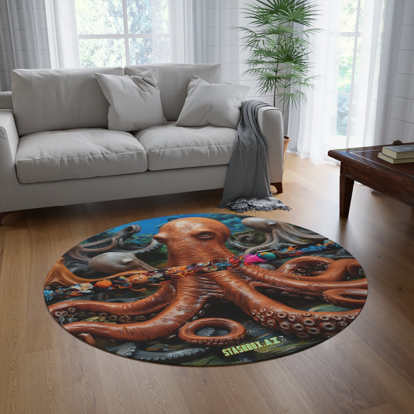 Round Rug Octopus 004