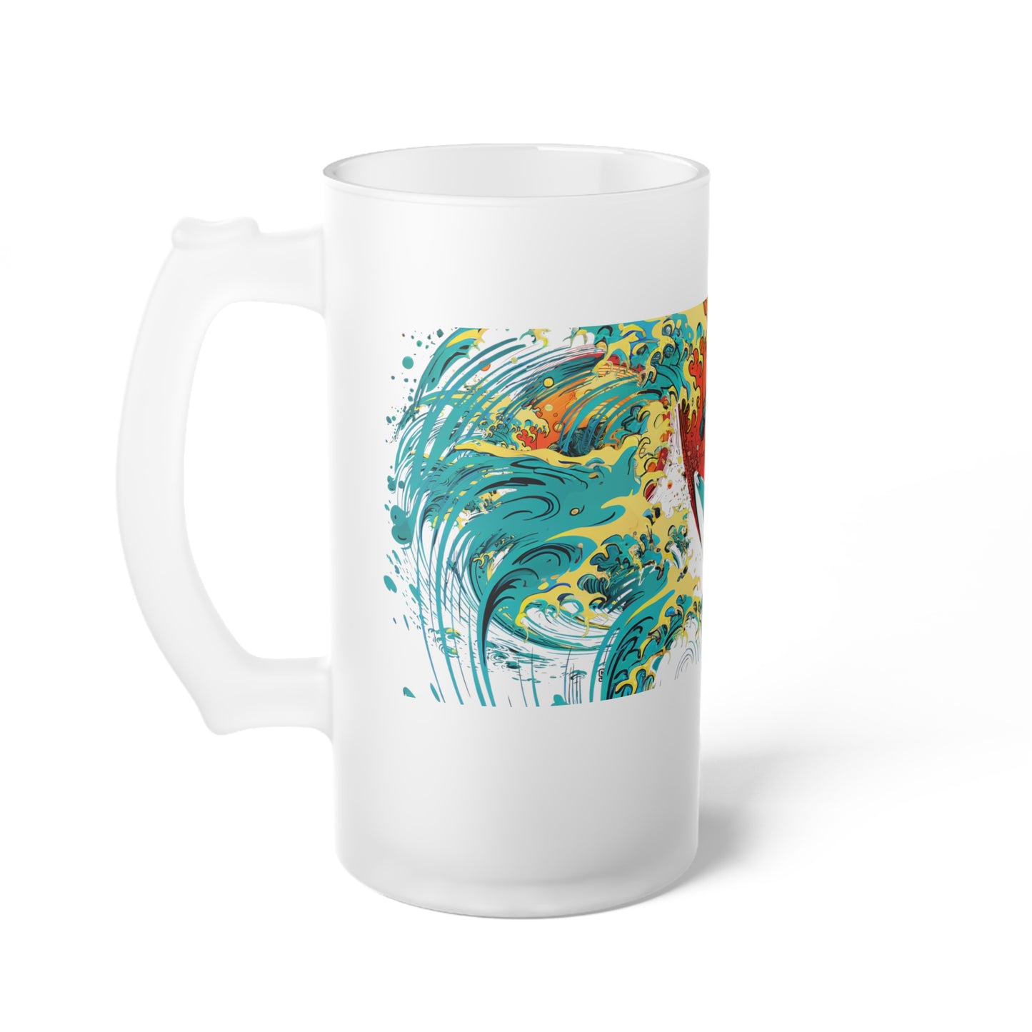 Elevate your drinking experience with our Surfing Astronaut Space Wave Frosted Glass Mug. Perfect for space enthusiasts and surf lovers alike. Dive into the cosmos!